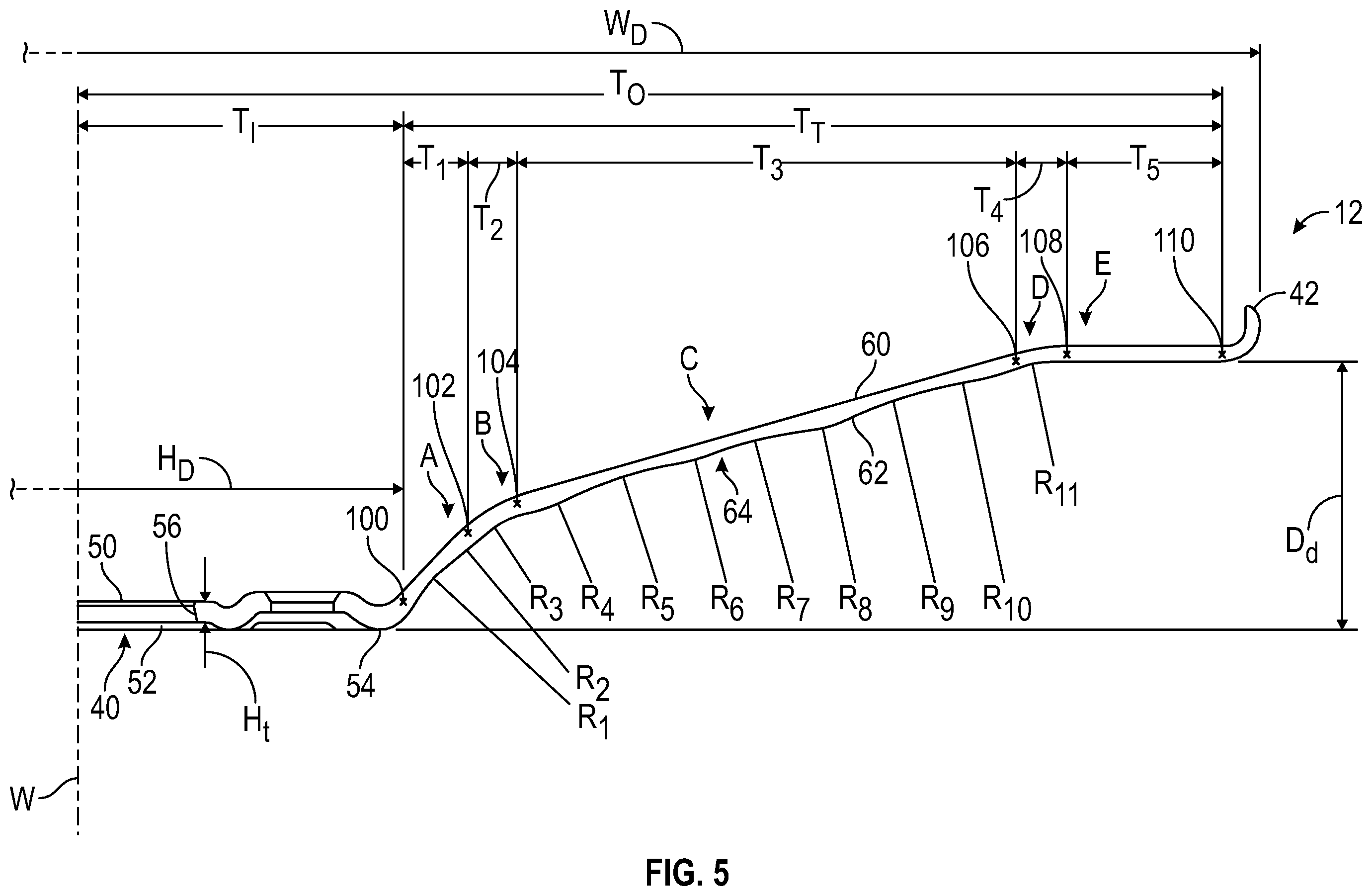 Patent US12377678 Figure 5 – Vehicle wheel disc, vehicle wheel including such a wheel disc and method for producing such a wheel disc and vehicle wheel