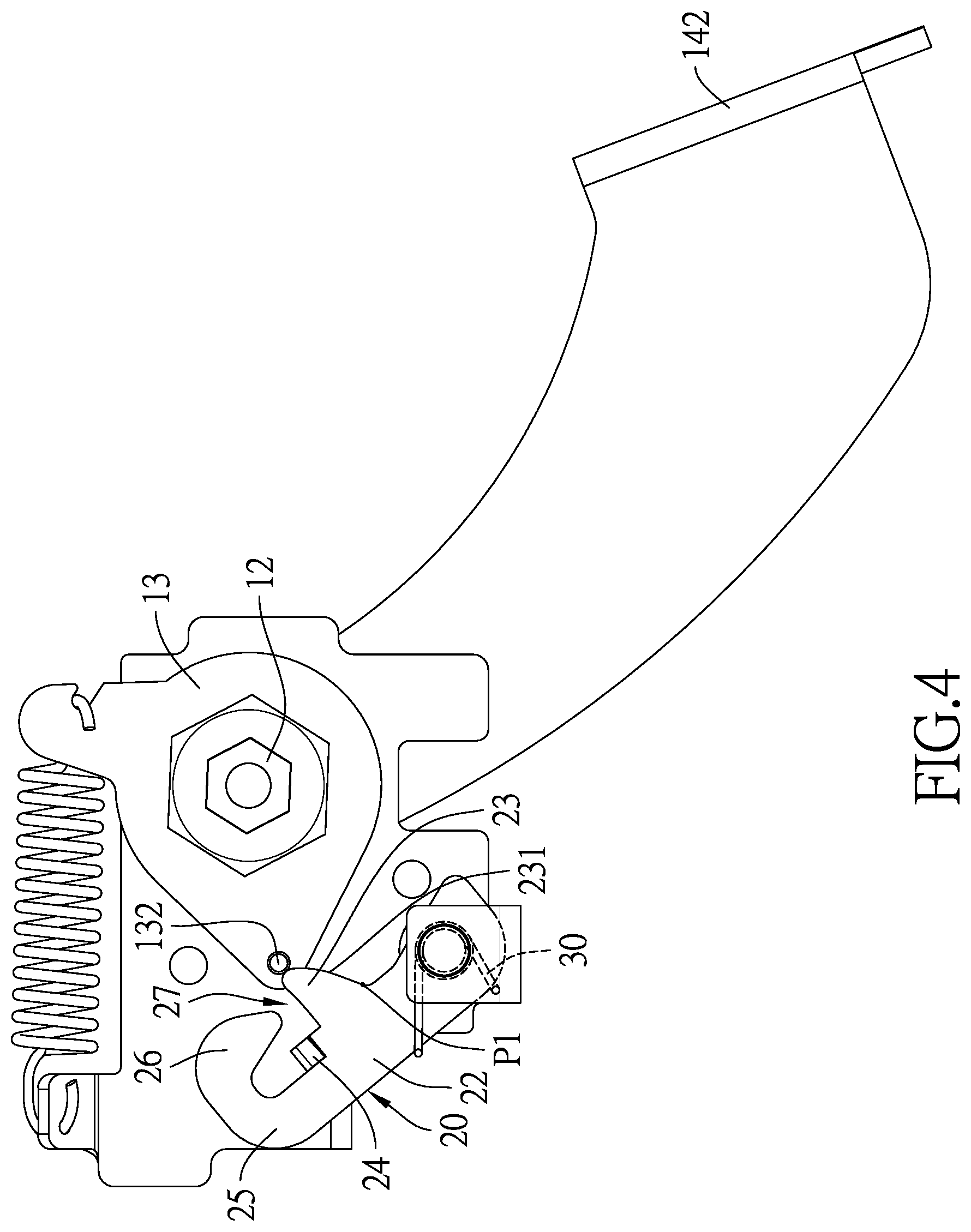 Patent US12377680 Figure 4 – Caster with a circularly positioning structure