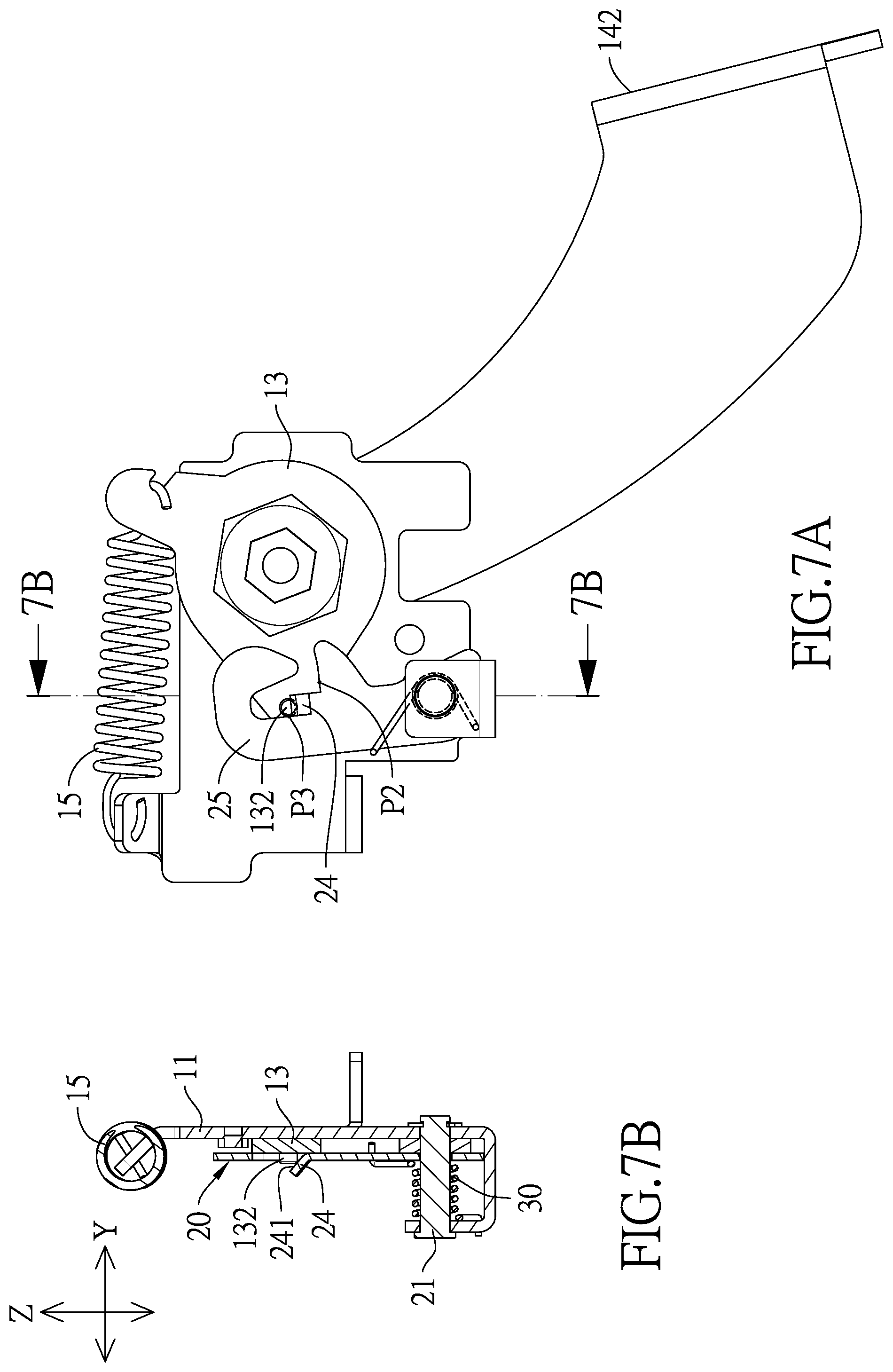 Patent US12377680 Figure 7 – Caster with a circularly positioning structure