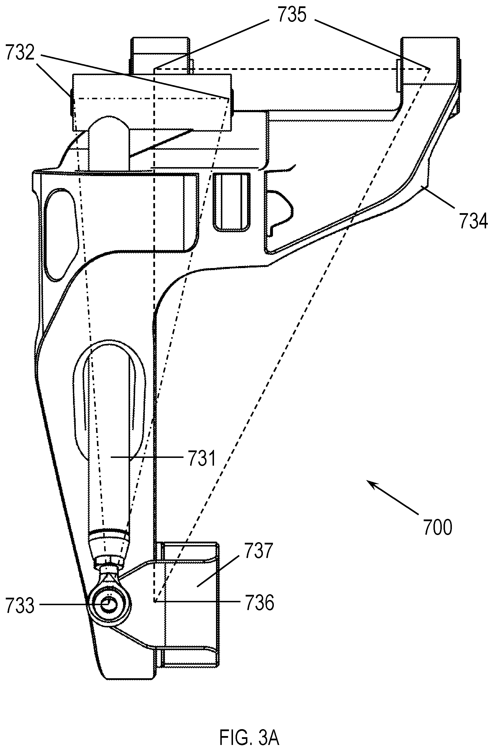 Patent US12377693 Figure 3 – Rear suspension for vehicle having improved swing arm