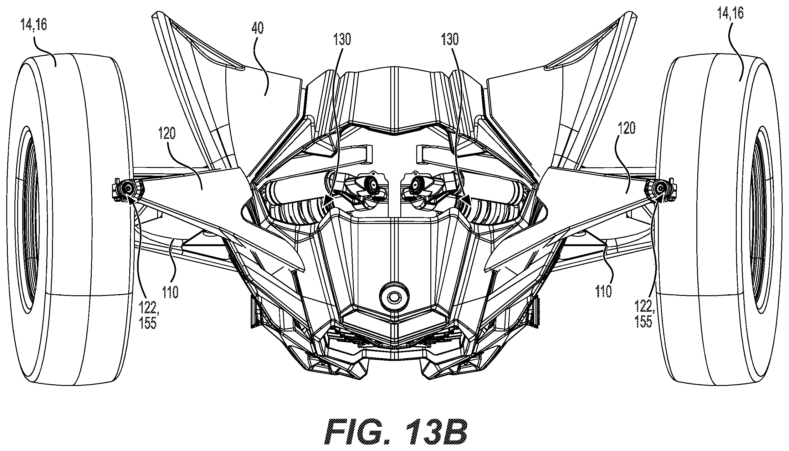 Patent US12377694 Figure 15 – Front suspension assembly for an off-road vehicle