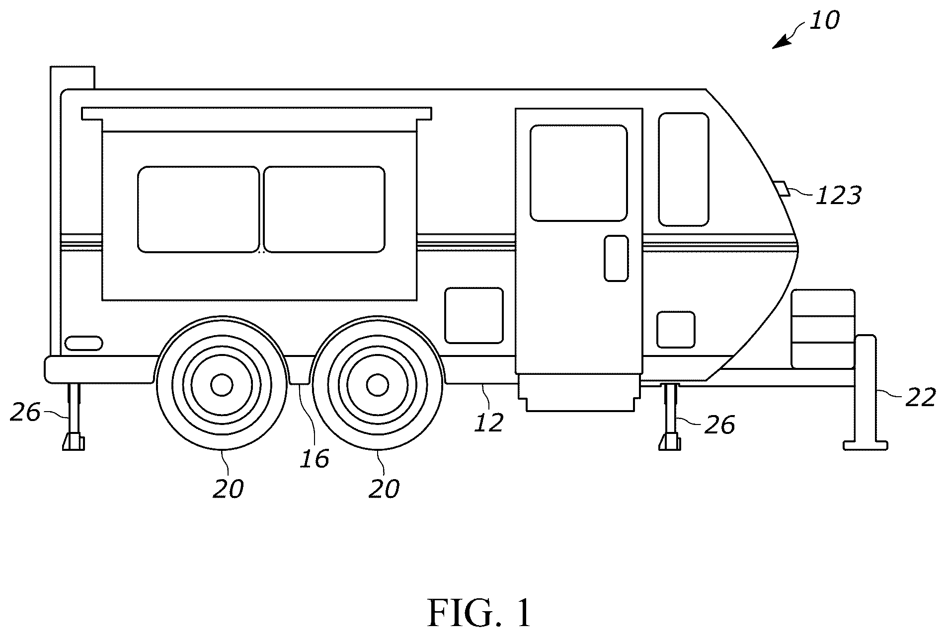 Patent US12377700 Figure 1 – Systems and methods for recreational vehicles