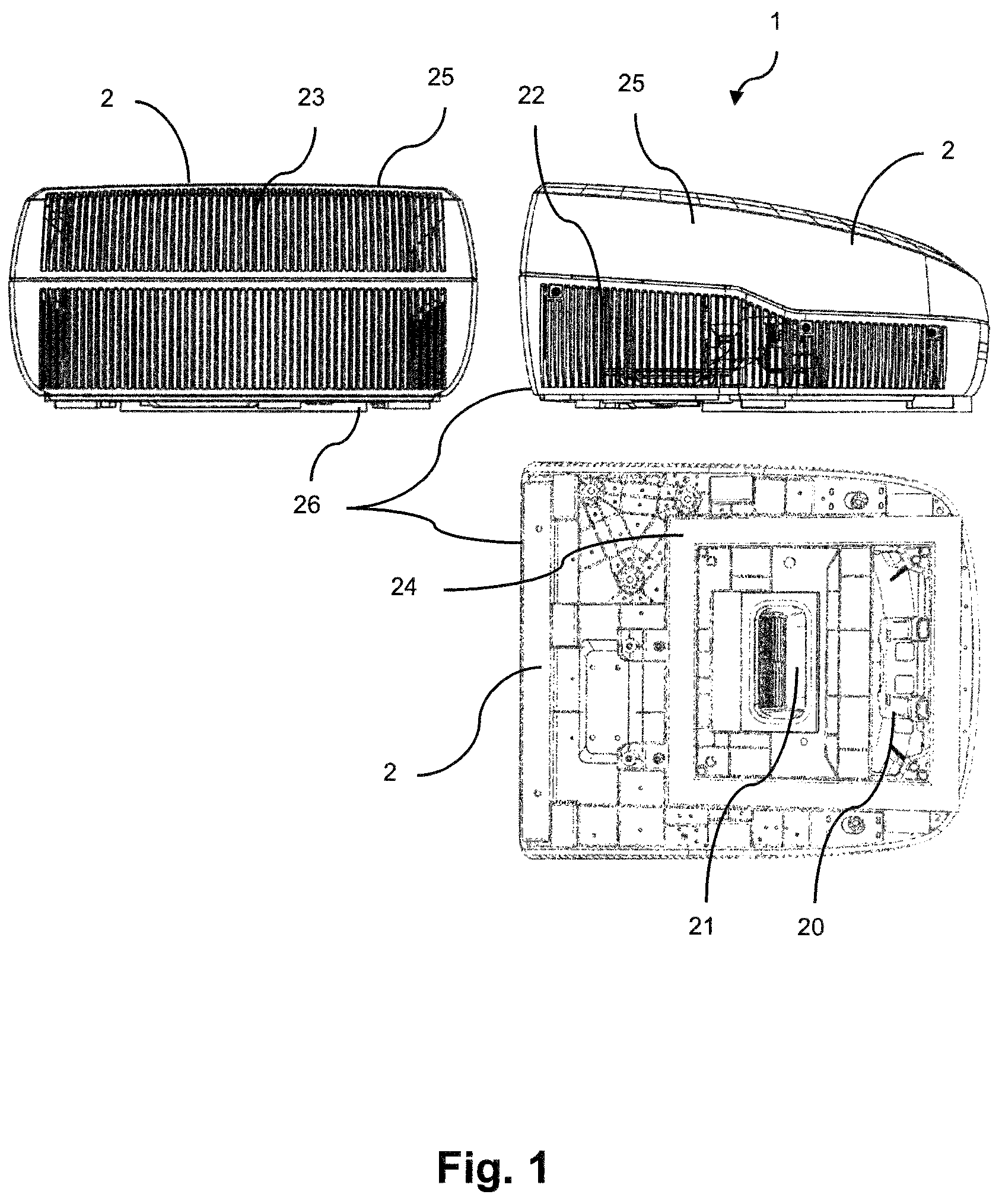 Patent US12377705 Figure 1 – Air conditioning unit