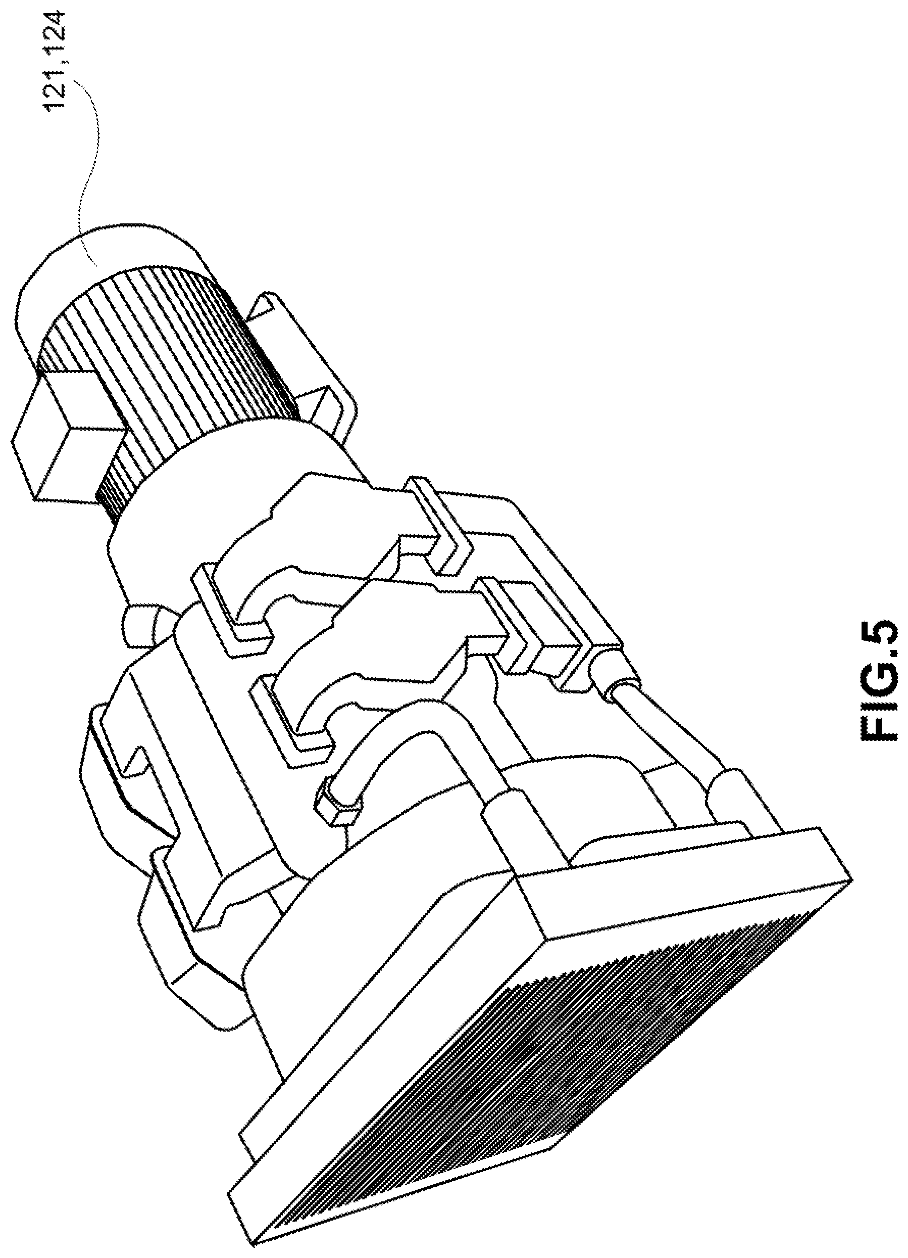 Patent US12377706 Figure 5 – System for the generation of compressed air and for air conditioning, for a railway vehicle