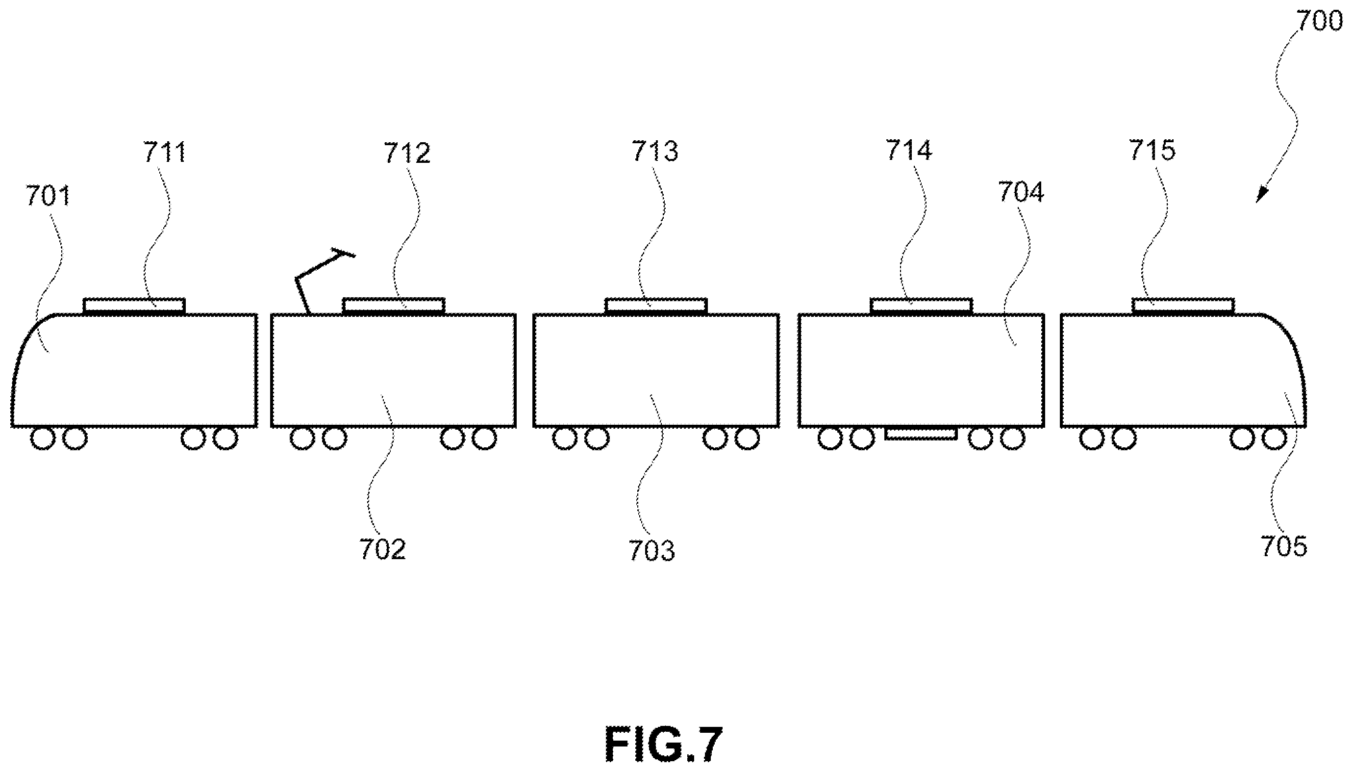 Patent US12377706 Figure 7 – System for the generation of compressed air and for air conditioning, for a railway vehicle