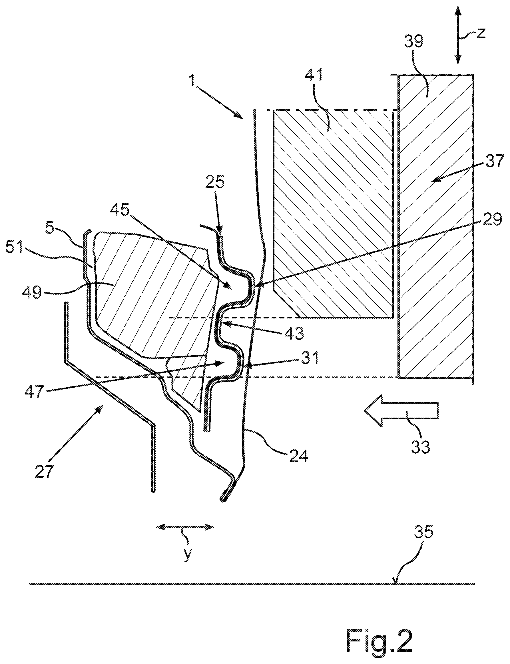 Patent US12377718 Figure 2 – Motor vehicle having a side door