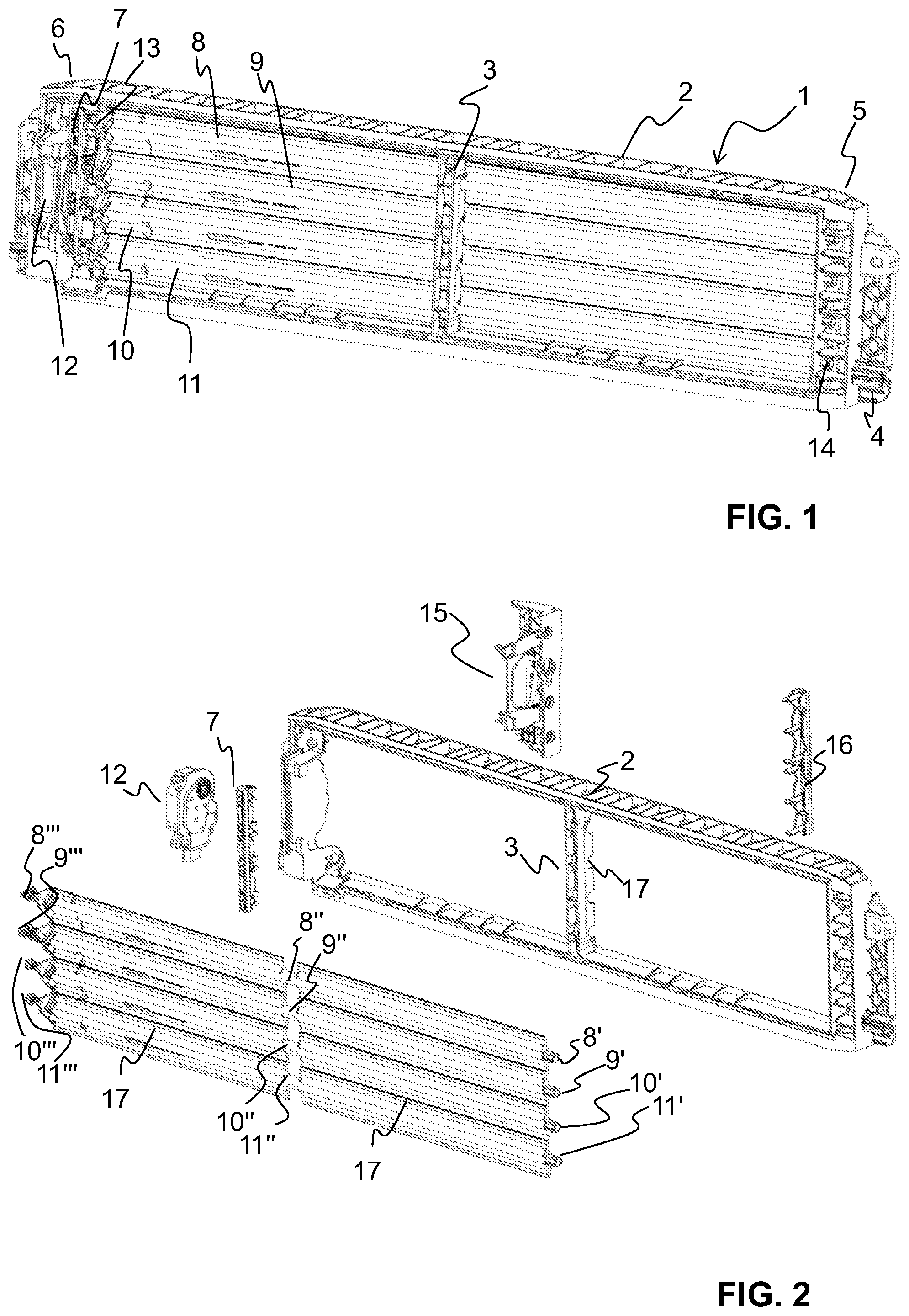 Patent US12377724 Figure 1 – Radiator shutter for motor vehicles