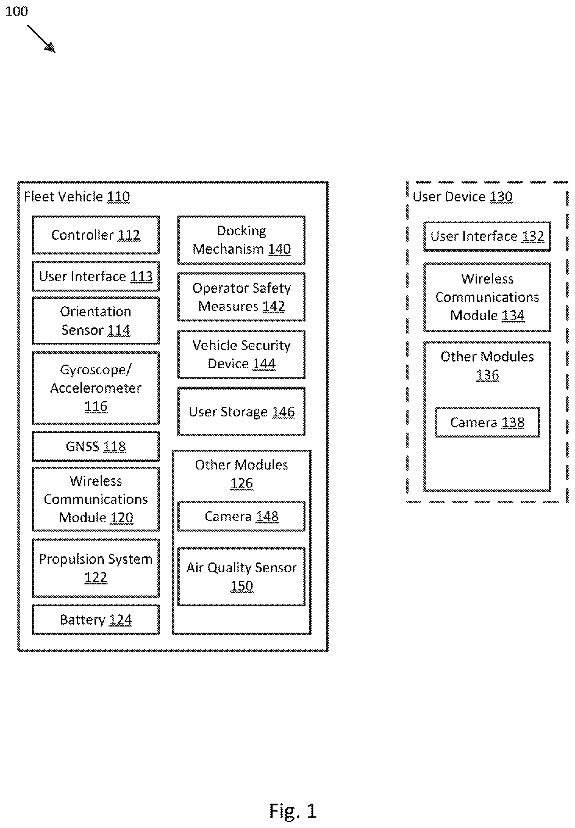 Patent US12377736 Figure 1 – Vehicle battery integration systems and methods