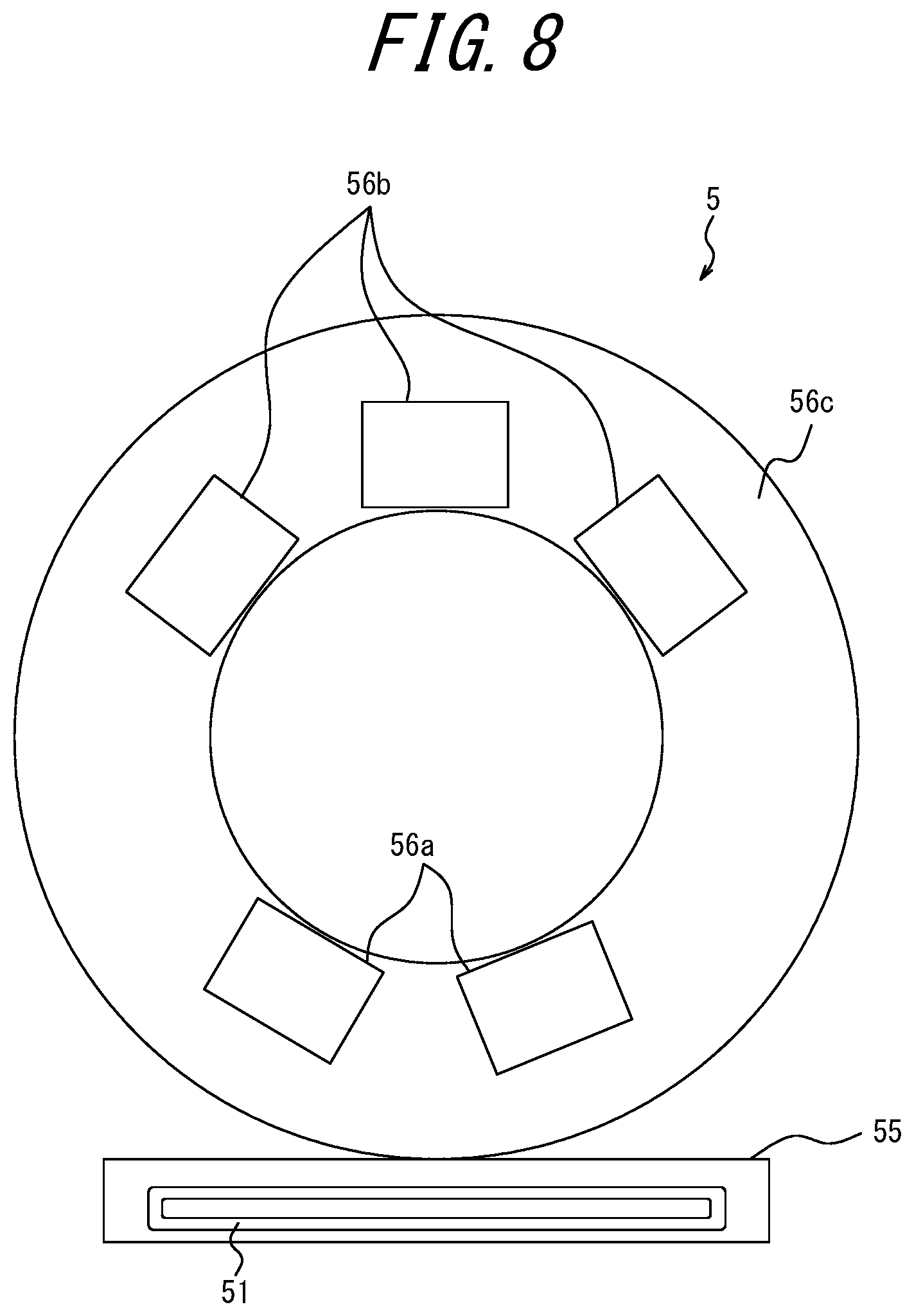 Patent US12377737 Figure 8 – Wireless power reception system, moving body, and wheel