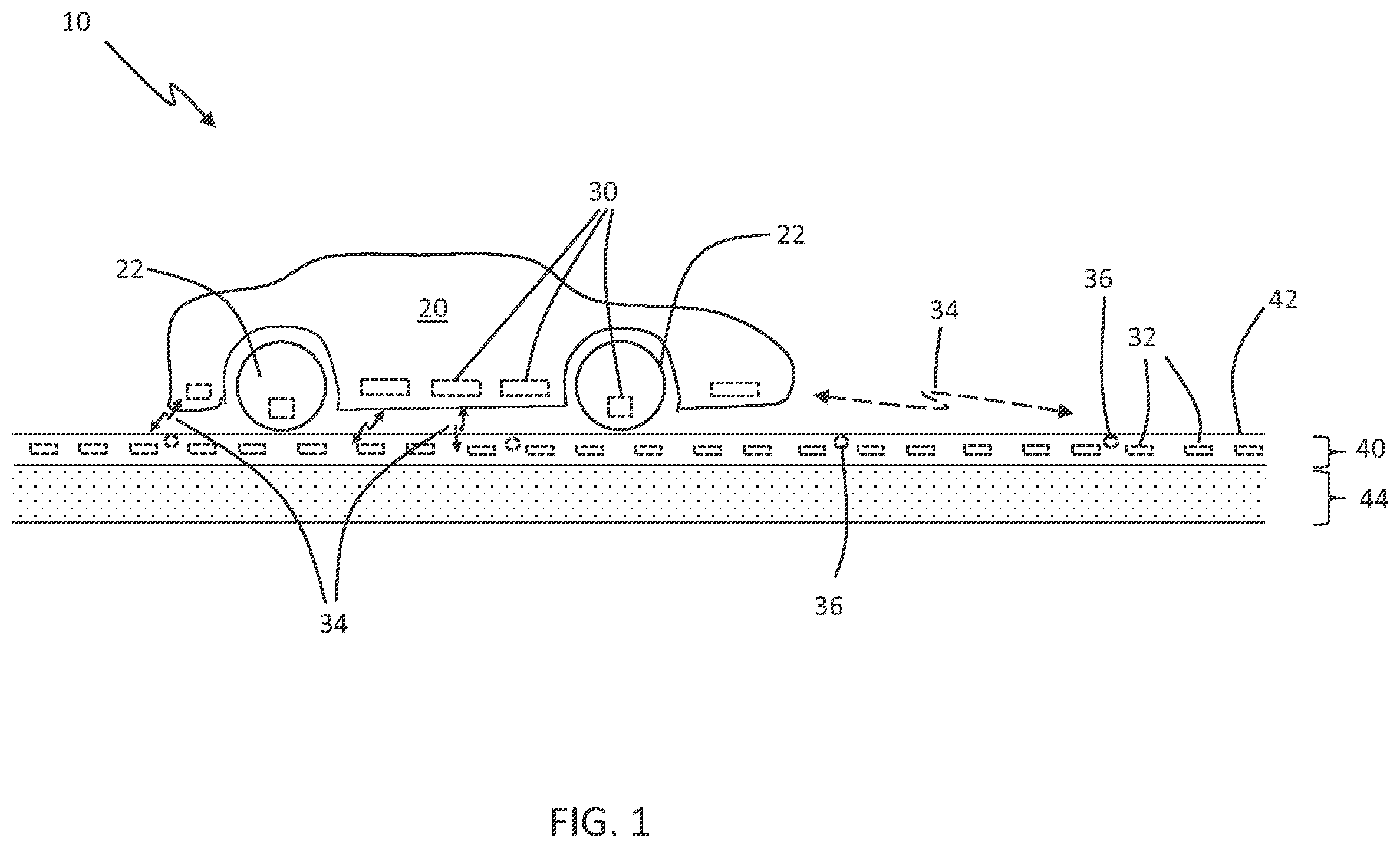 Patent US12377738 Figure 1 – Precision charging control of an untethered vehicle with a modular vehicle charging surface
