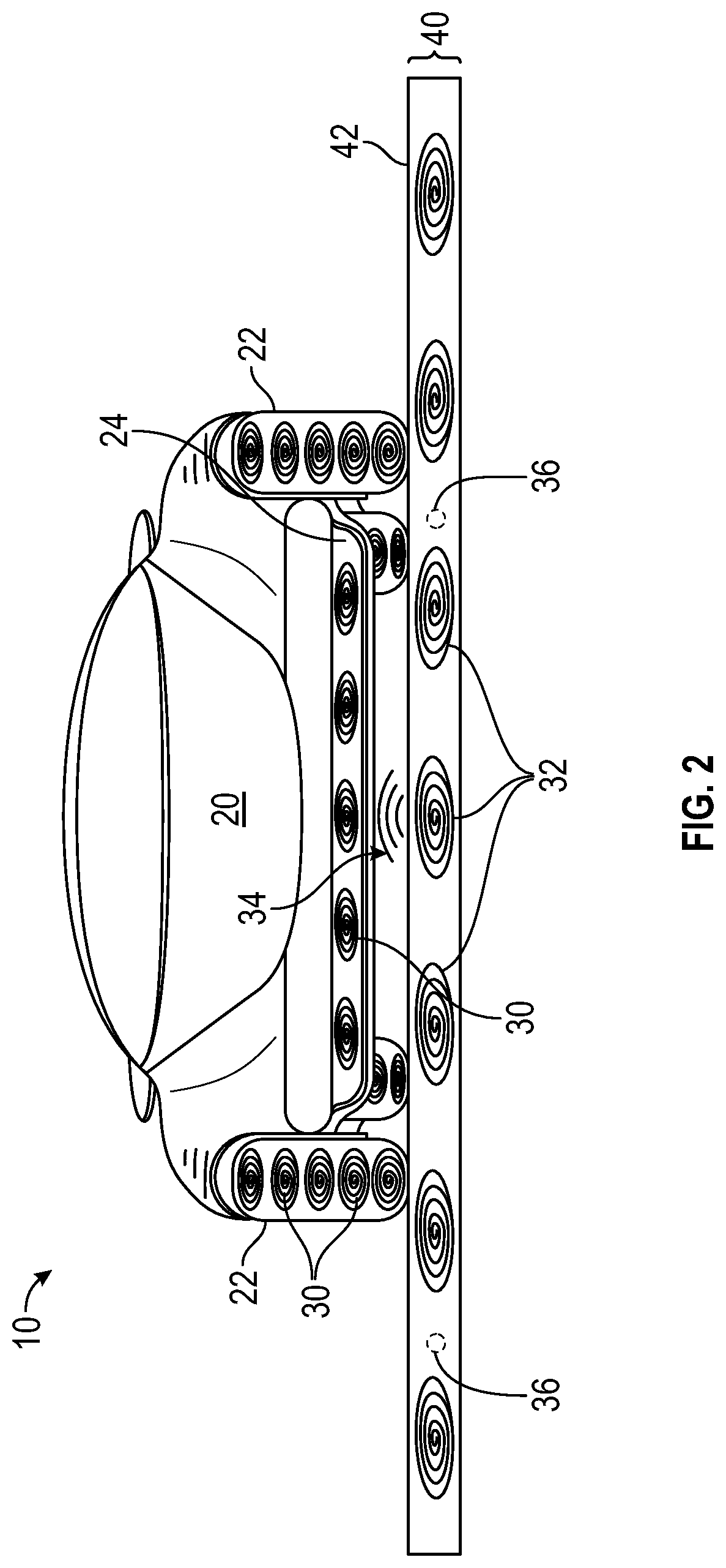 Patent US12377738 Figure 2 – Precision charging control of an untethered vehicle with a modular vehicle charging surface