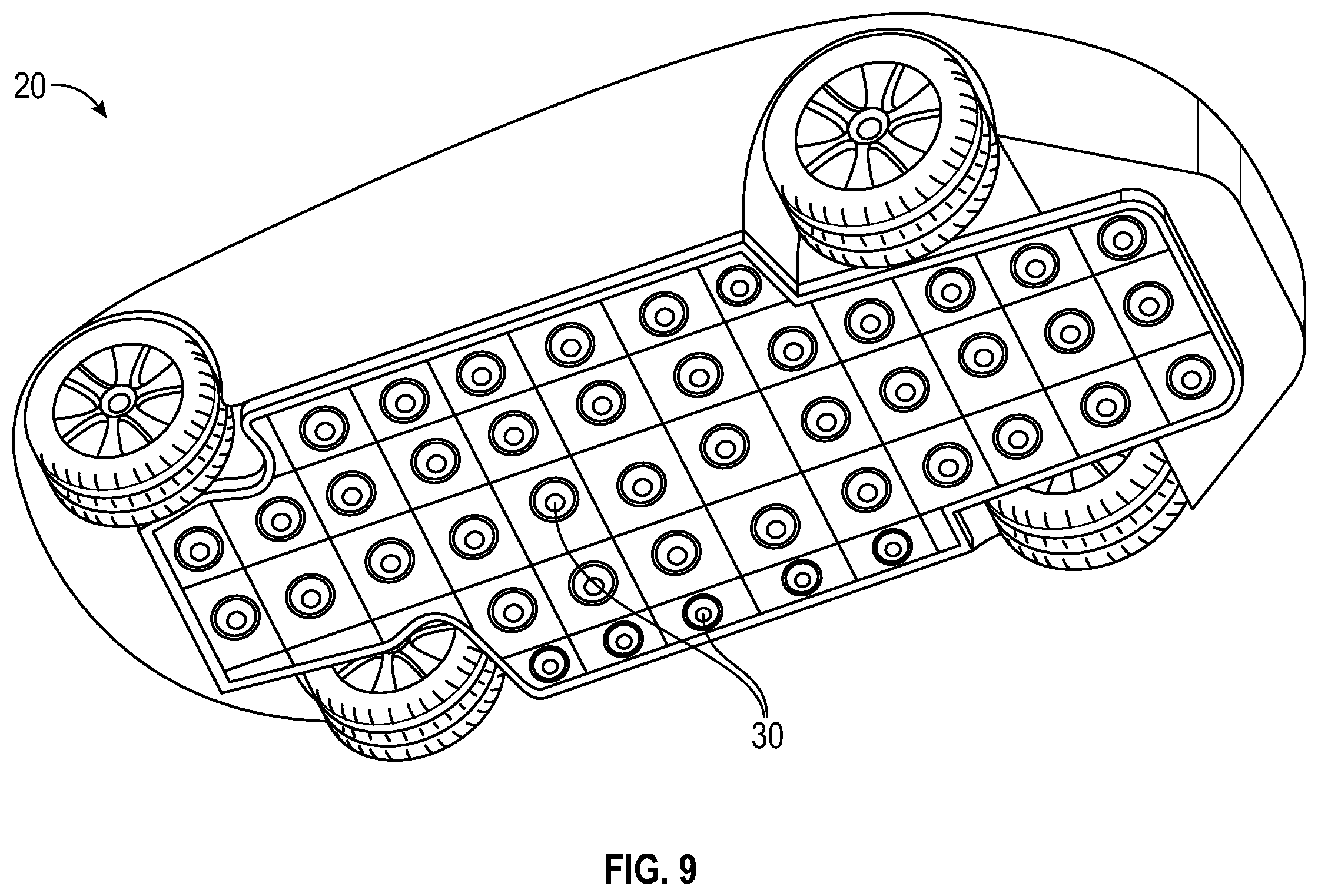 Patent US12377738 Figure 9 – Precision charging control of an untethered vehicle with a modular vehicle charging surface