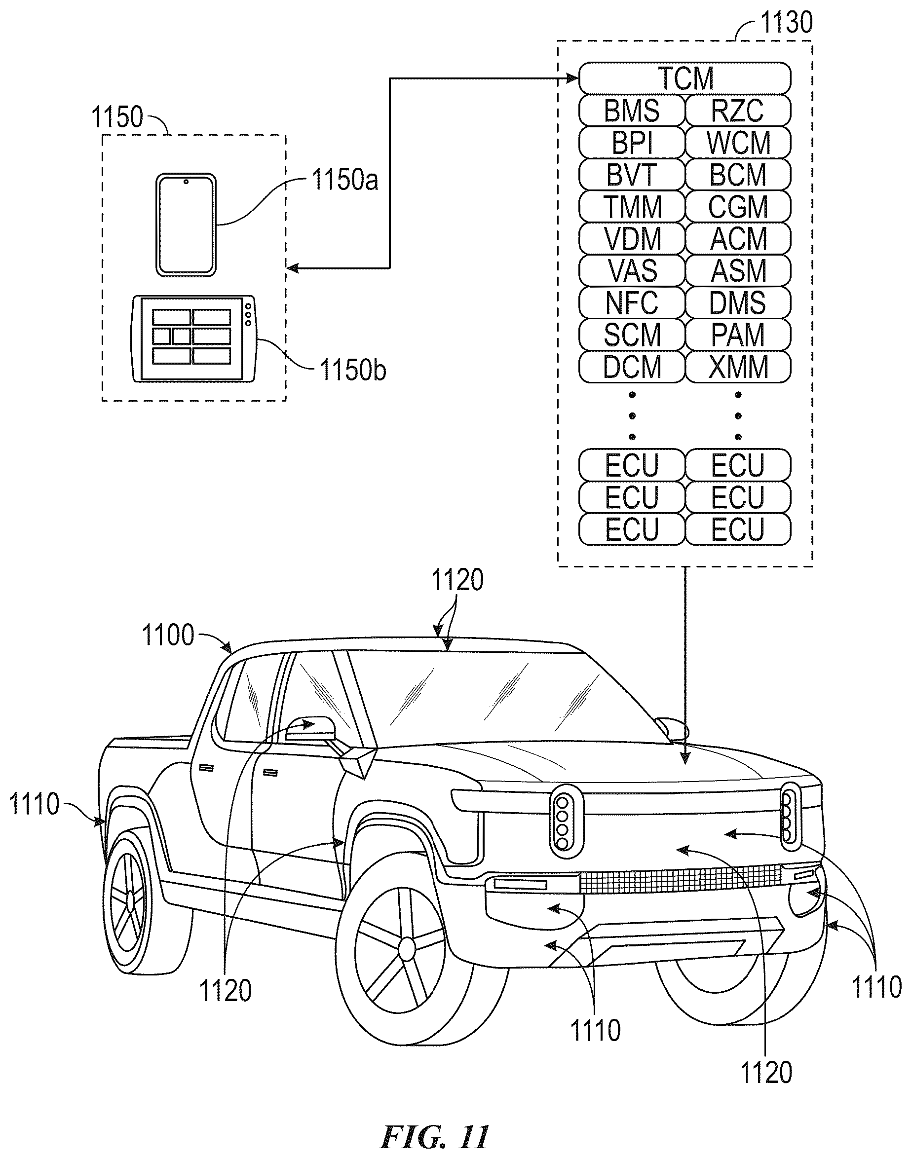 Patent US12377749 Figure 12 – Coordinating vehicle access to power dispensers at a charging station