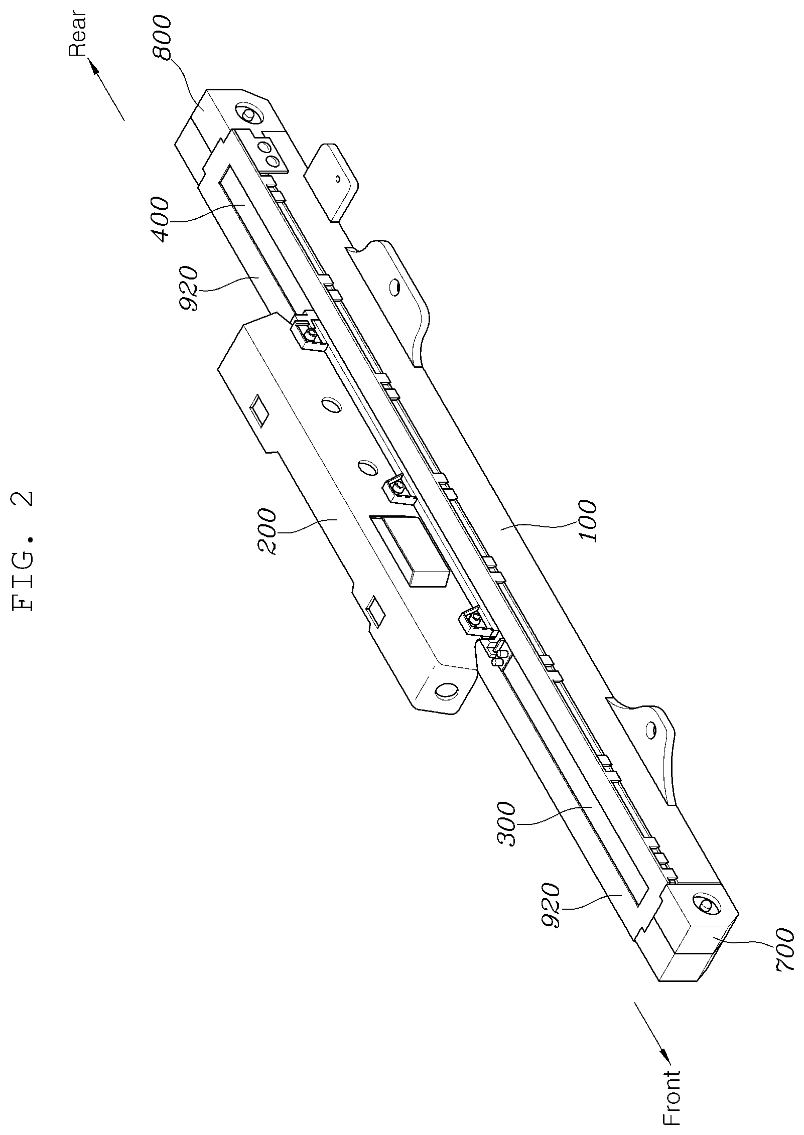 Patent US12377759 Figure 2 – Seat rail for vehicle