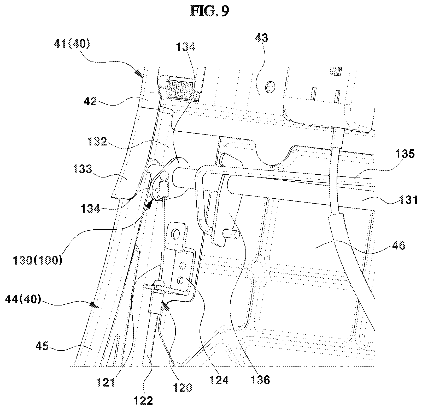 Patent US12377767 Figure 8 – Vehicle seat