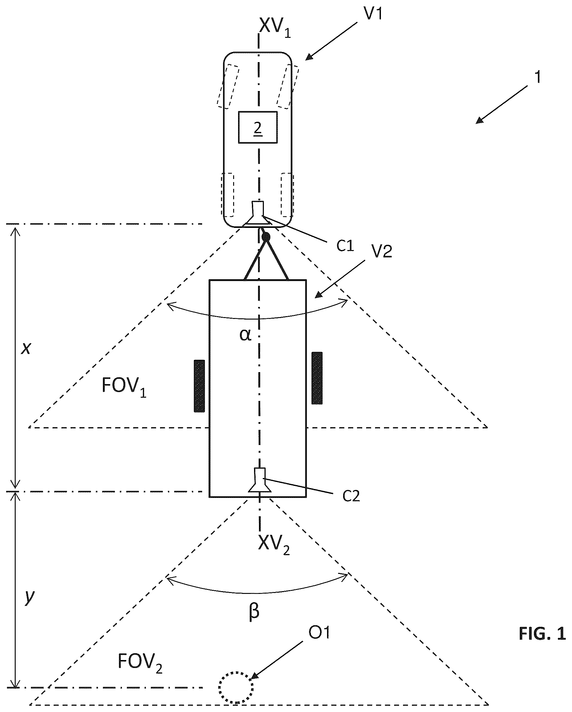 Patent US12377784 Figure 1 – Imaging system and method