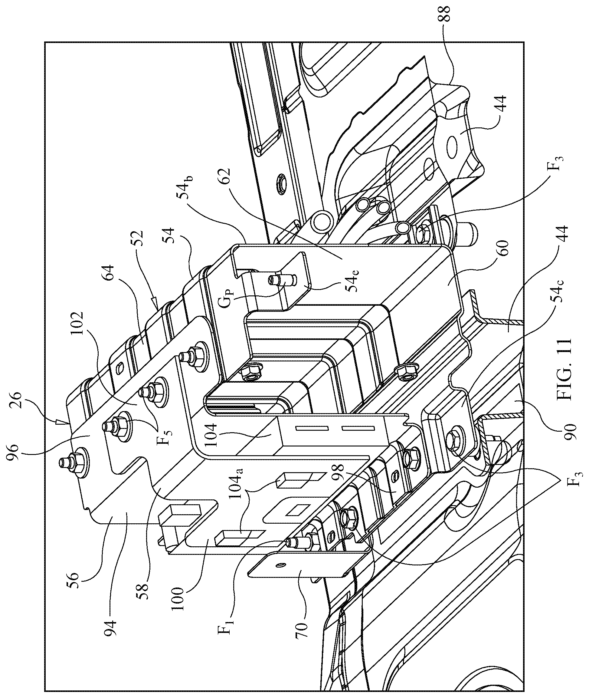 Patent US12377786 Figure 10 – Center console assembly