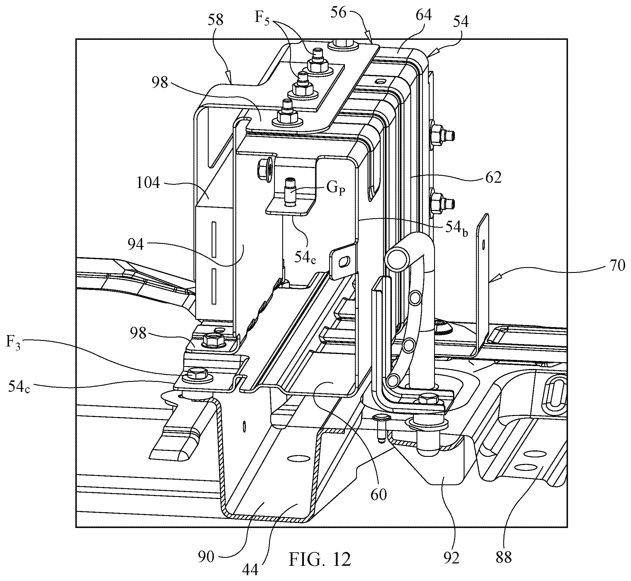Patent US12377786 Figure 11 – Center console assembly