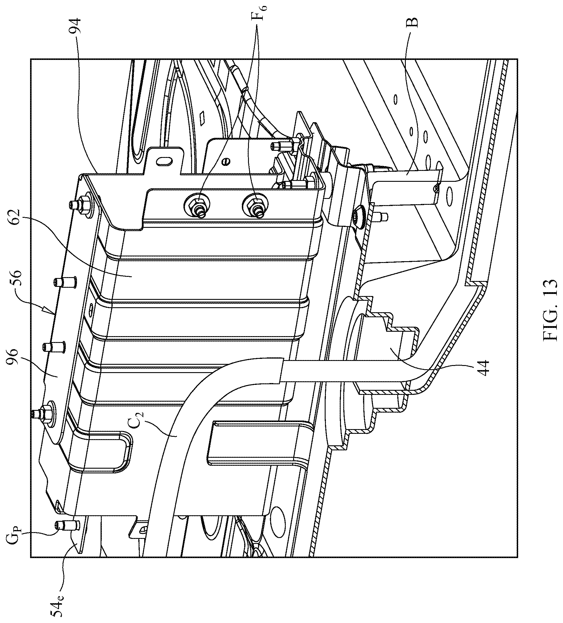 Patent US12377786 Figure 12 – Center console assembly