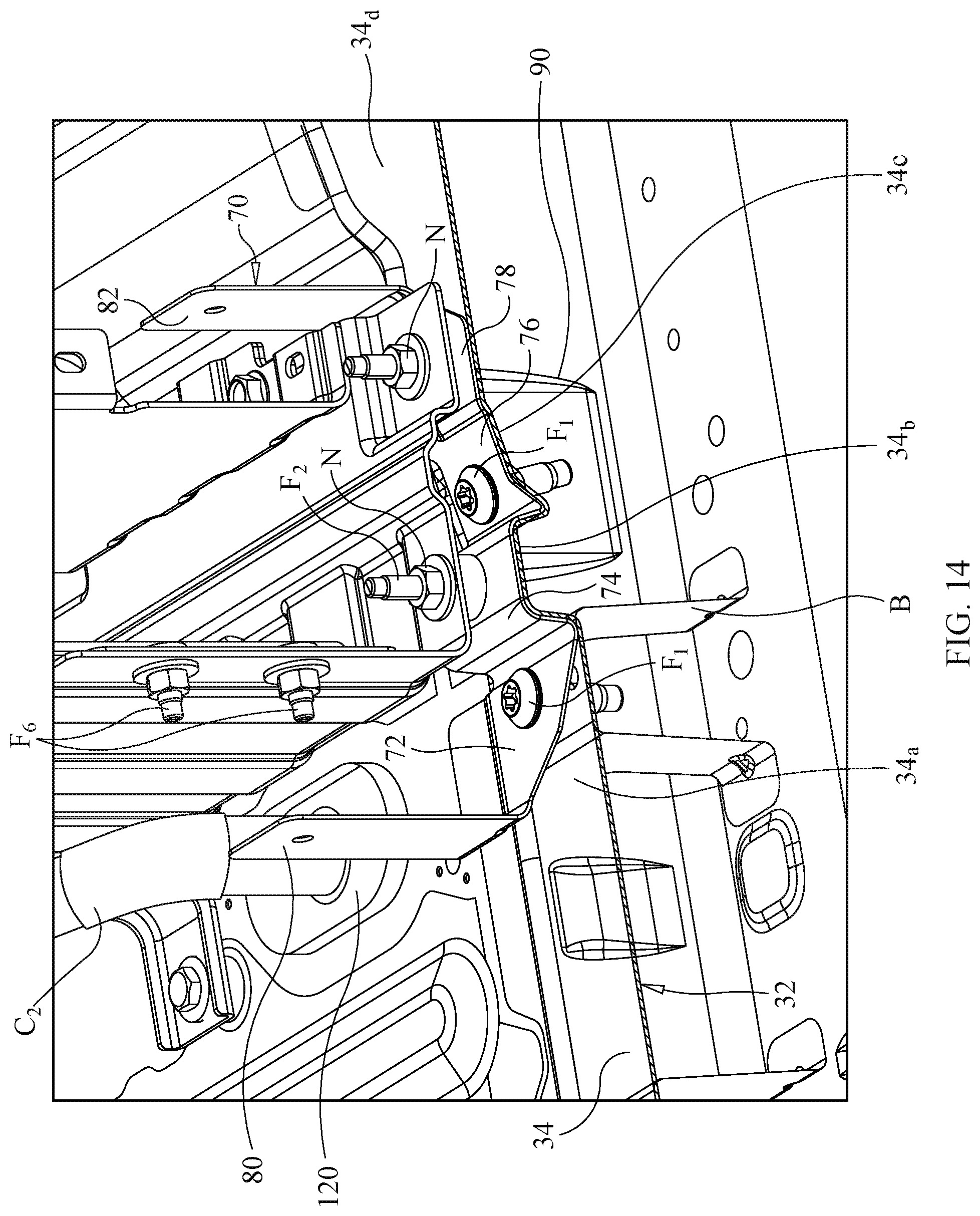 Patent US12377786 Figure 13 – Center console assembly