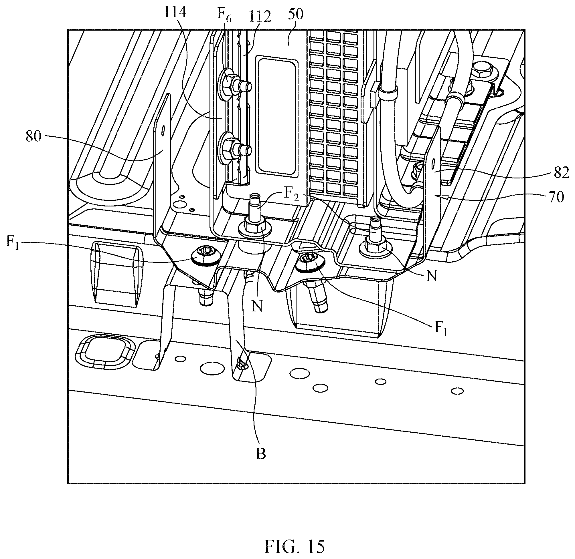 Patent US12377786 Figure 14 – Center console assembly