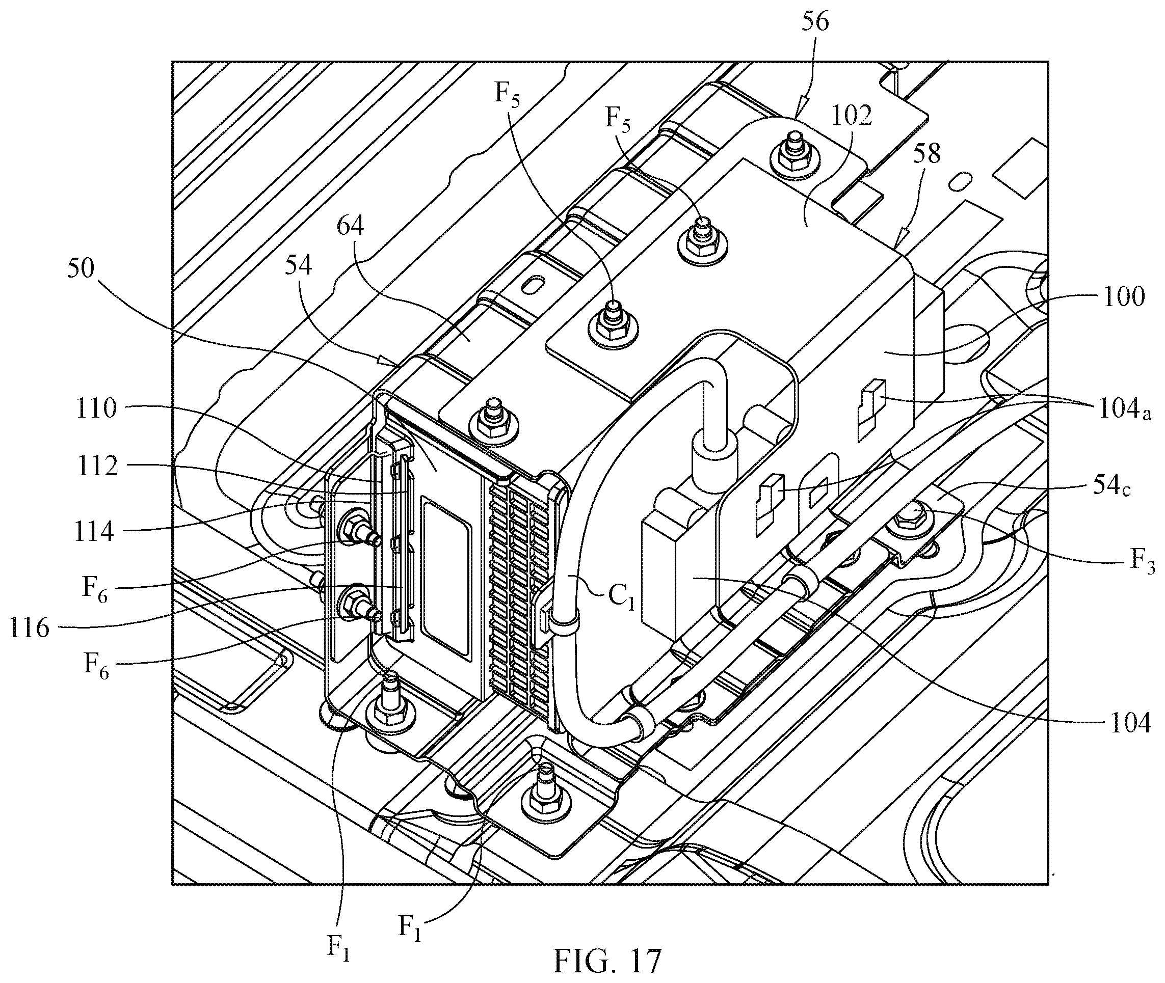 Patent US12377786 Figure 16 – Center console assembly