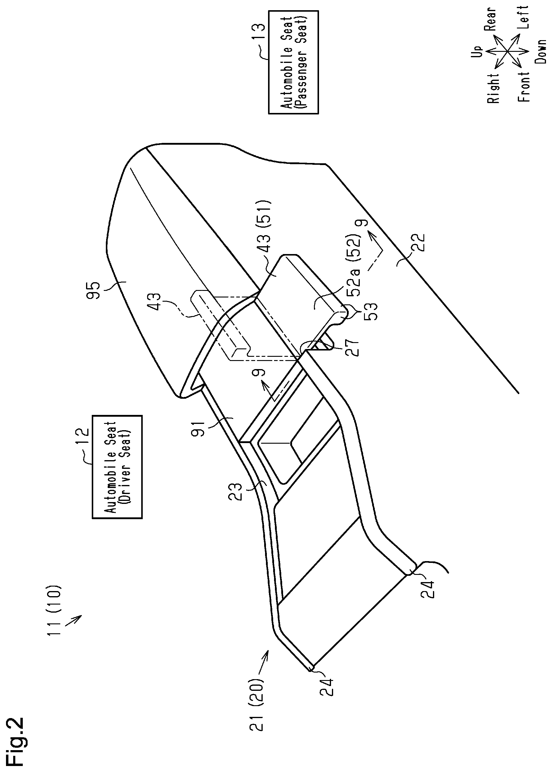 Patent US12377787 Figure 2 – Console box