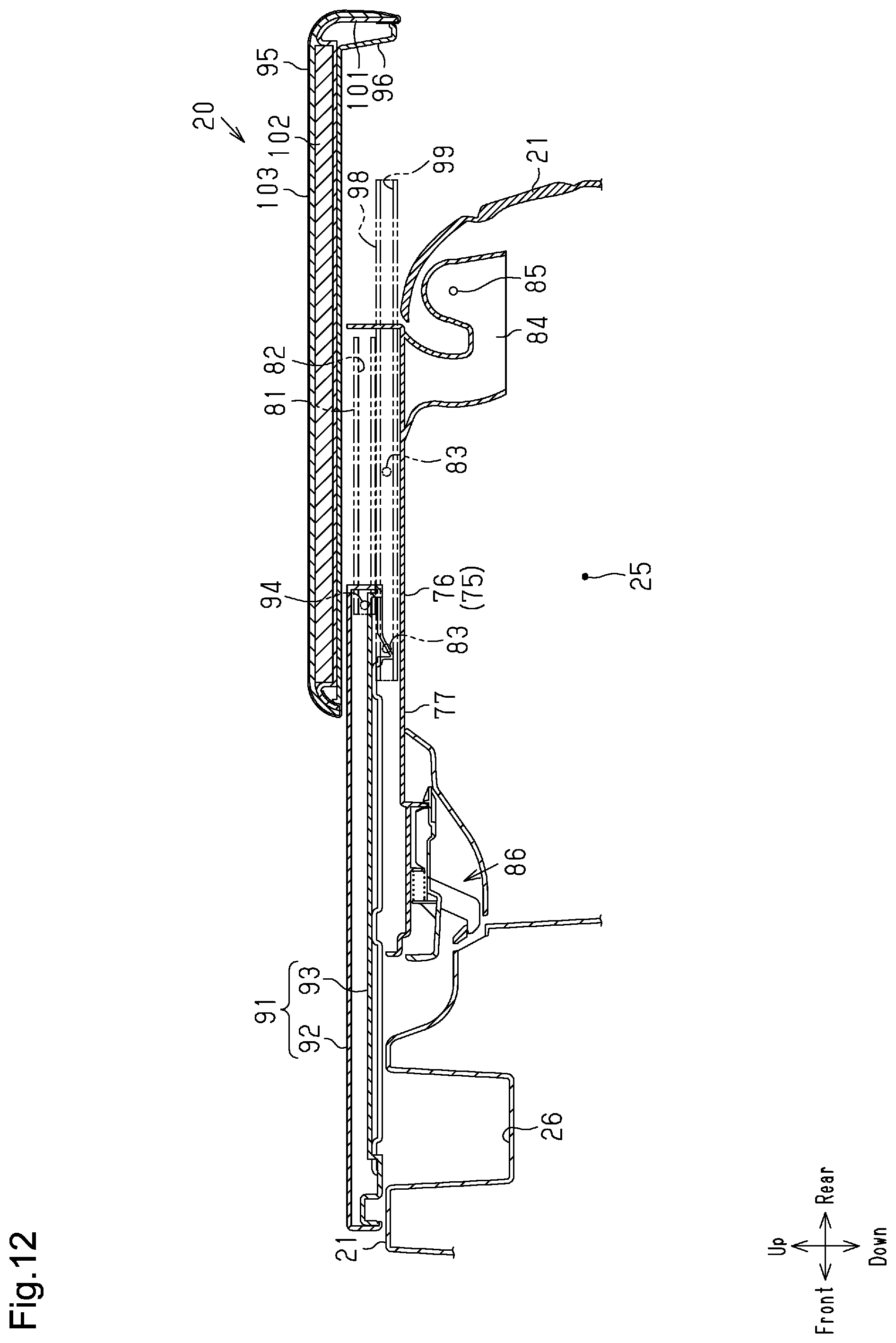 Patent US12377787 Figure 12 – Console box