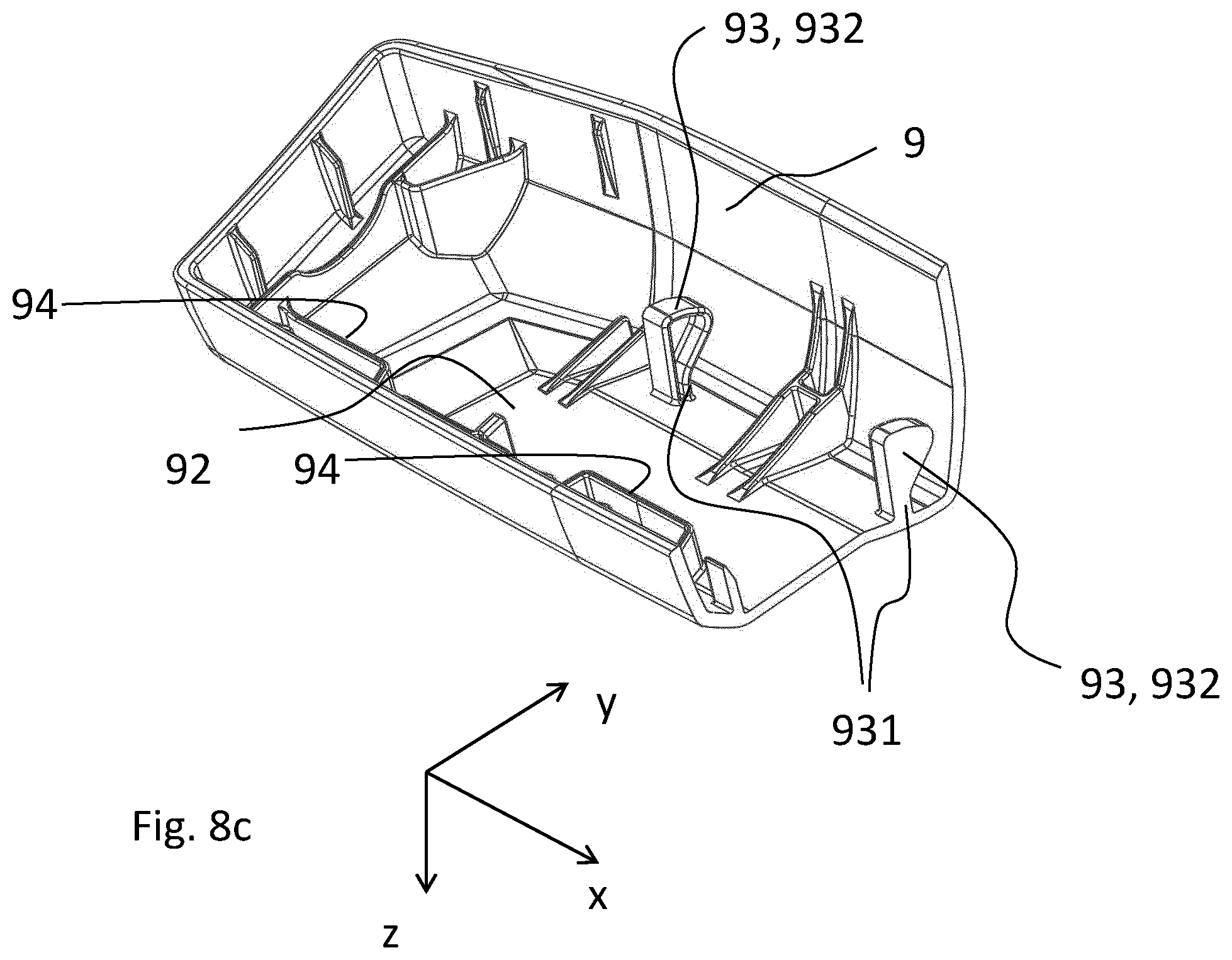 Patent US12377788 Figure 7 – Roof rack foot assembly for a roof rack and a roof rack for a vehicle