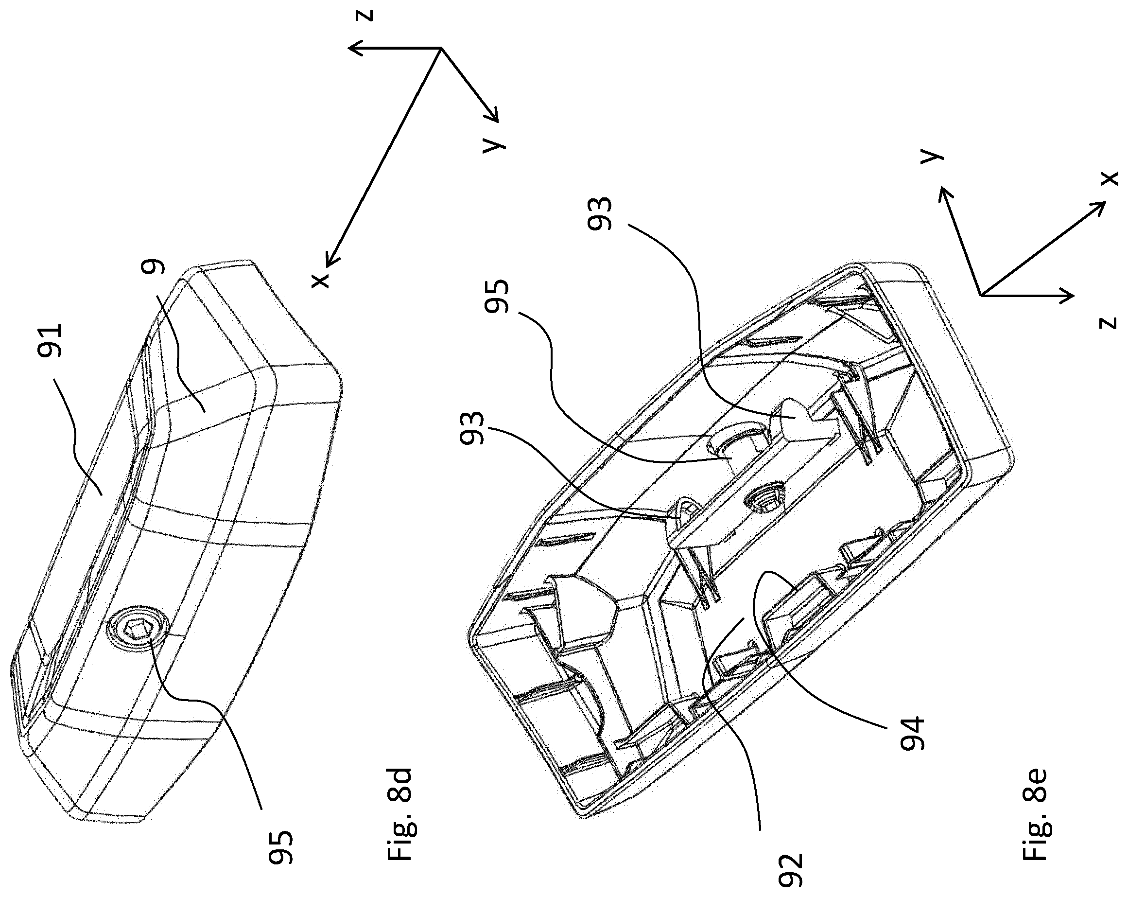 Patent US12377788 Figure 8 – Roof rack foot assembly for a roof rack and a roof rack for a vehicle