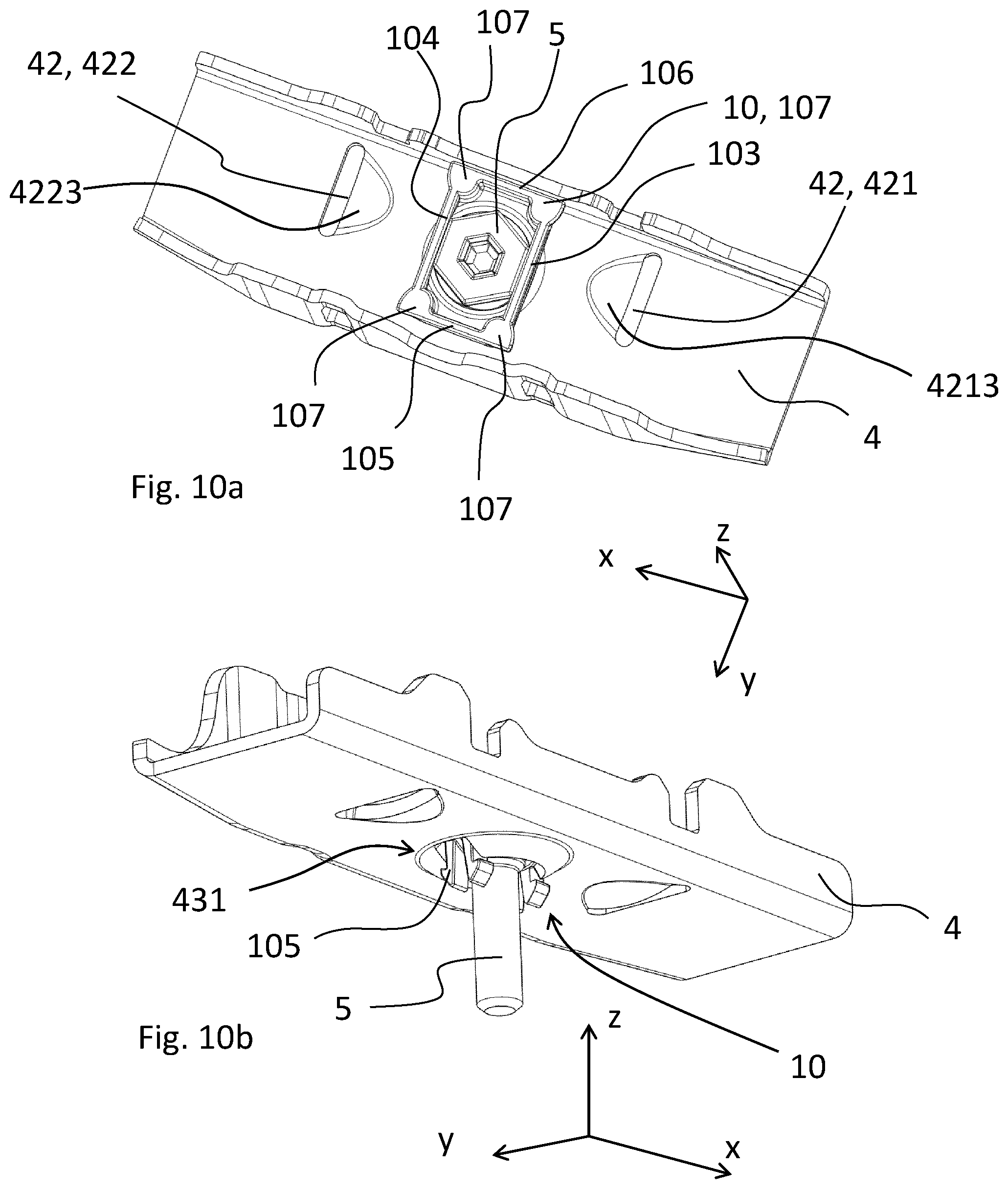Patent US12377788 Figure 11 – Roof rack foot assembly for a roof rack and a roof rack for a vehicle