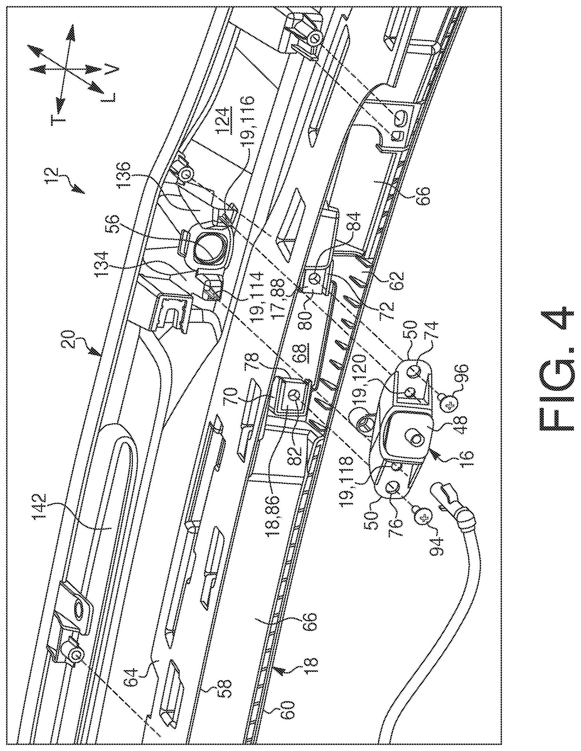 Patent US12377793 Figure 3 – Center camera mirror system spoiler mounting for vehicle, and tailgate assembly including same