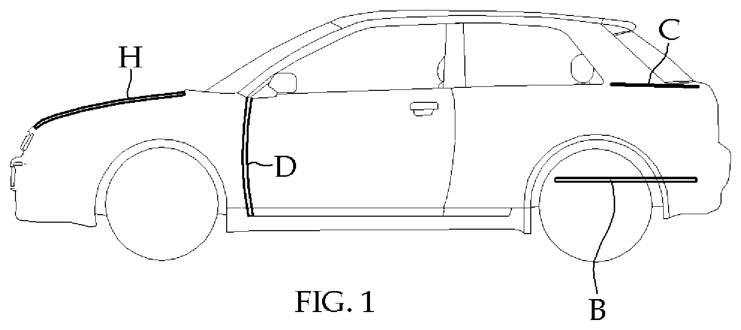 Patent US12377797 Figure 1 – Sound absorption board for electric vehicle