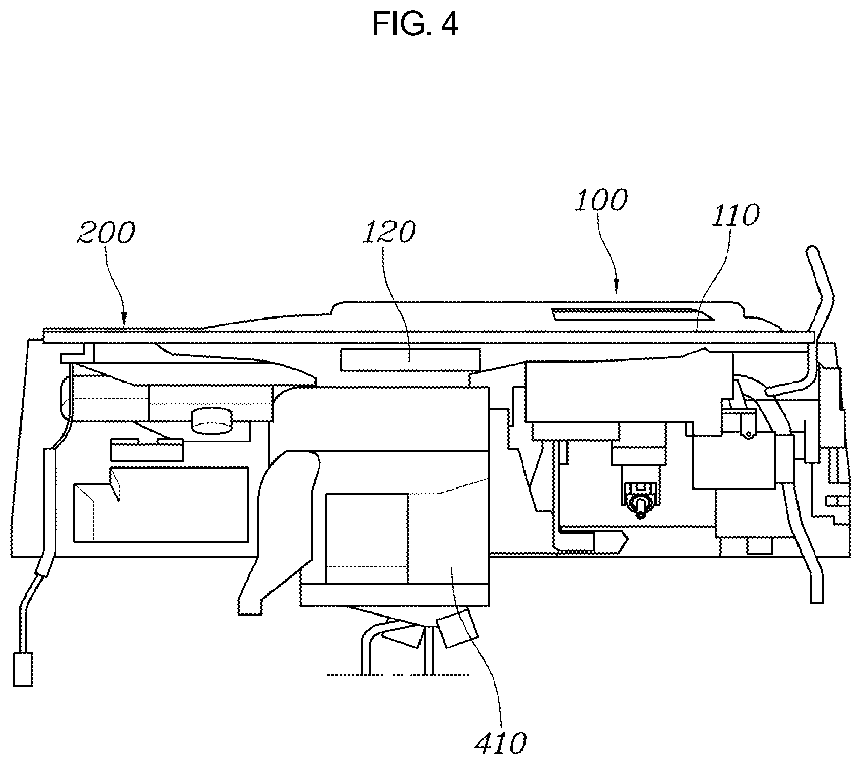 Patent US12377798 Figure 4 – Vehicle cockpit module