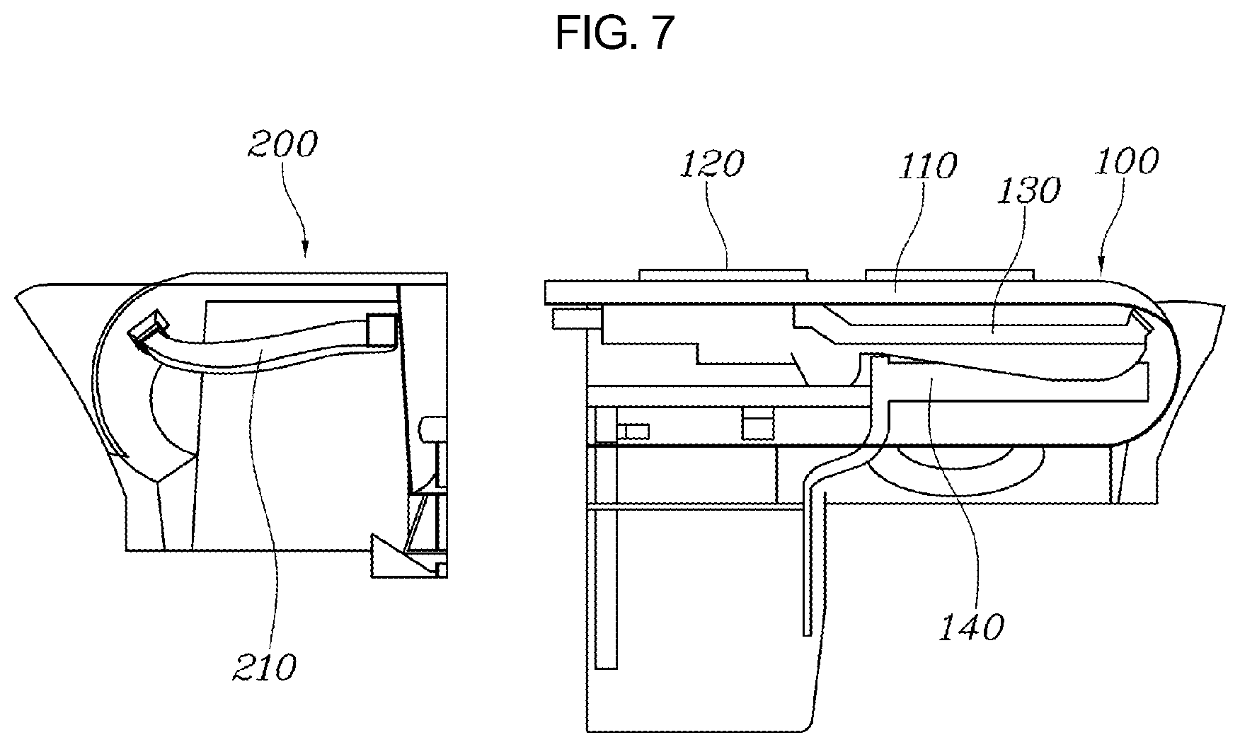 Patent US12377798 Figure 7 – Vehicle cockpit module