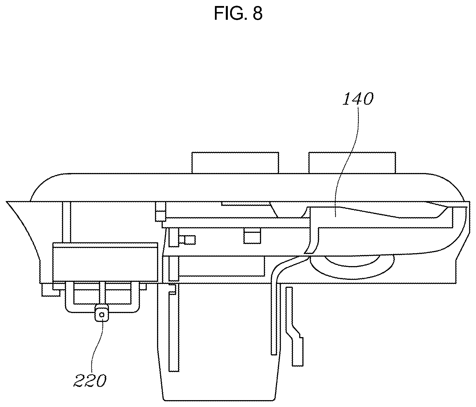 Patent US12377798 Figure 8 – Vehicle cockpit module