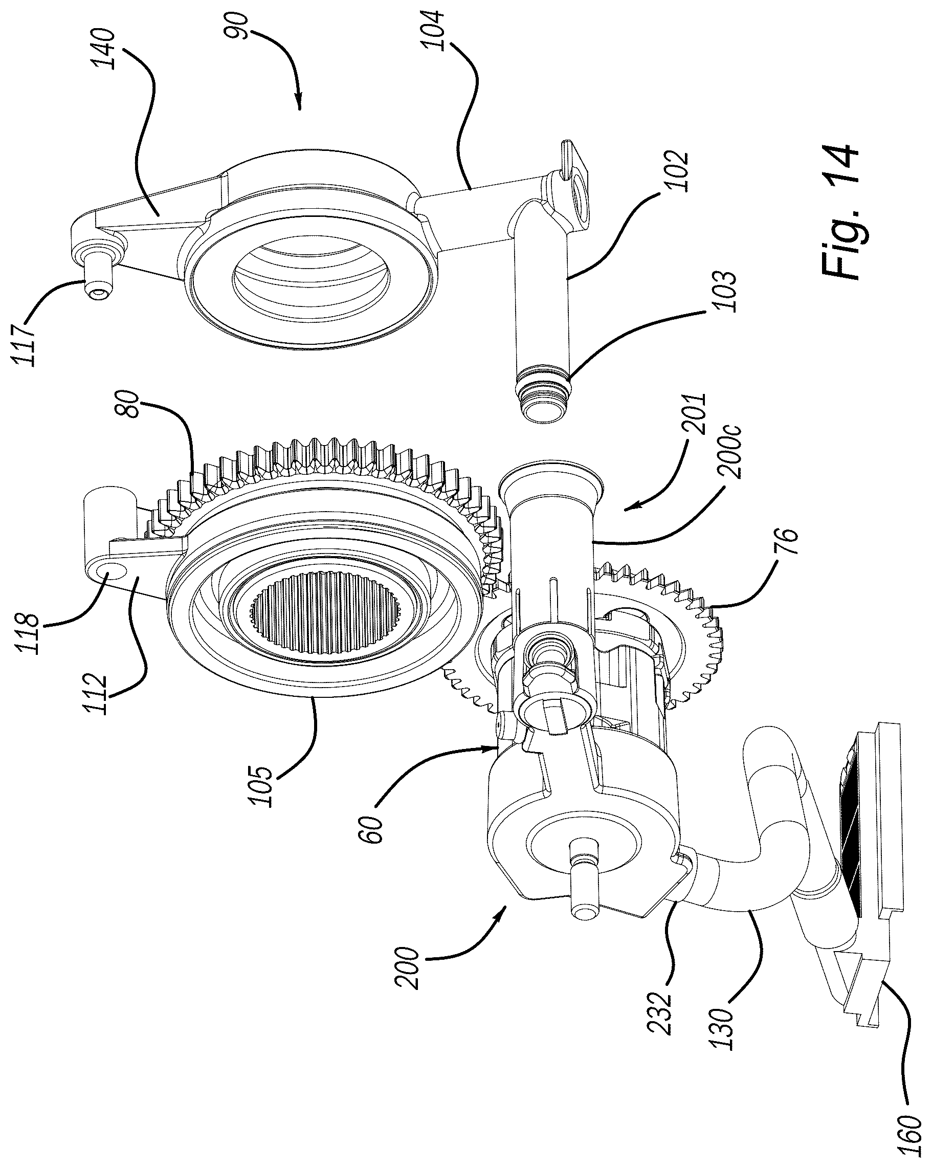 Patent US12377804 Figure 14 – Offset transfer case pump with lubrication distribution system