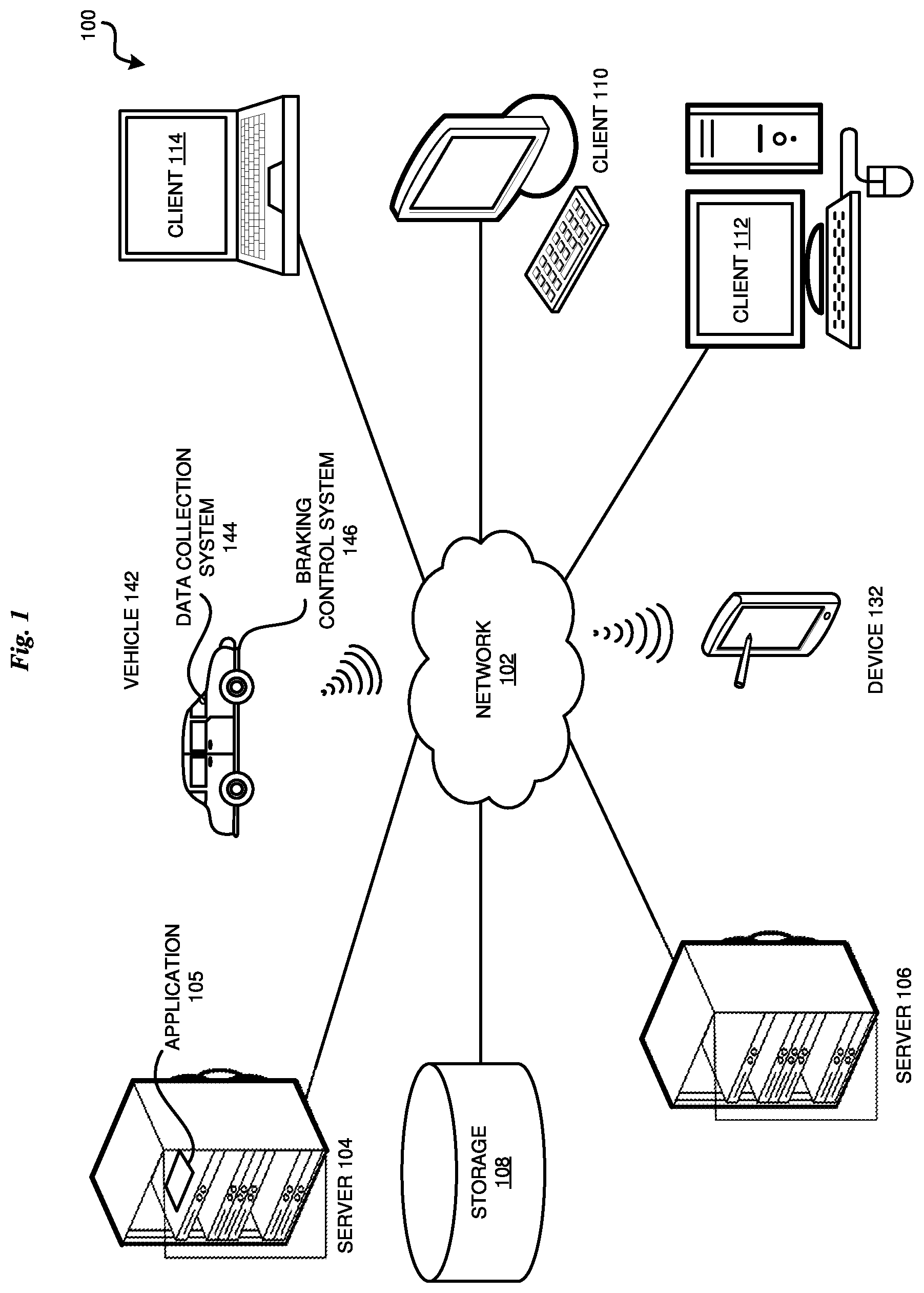 Patent US12377806 Figure 1 – Vehicle mass measurement for automated braking