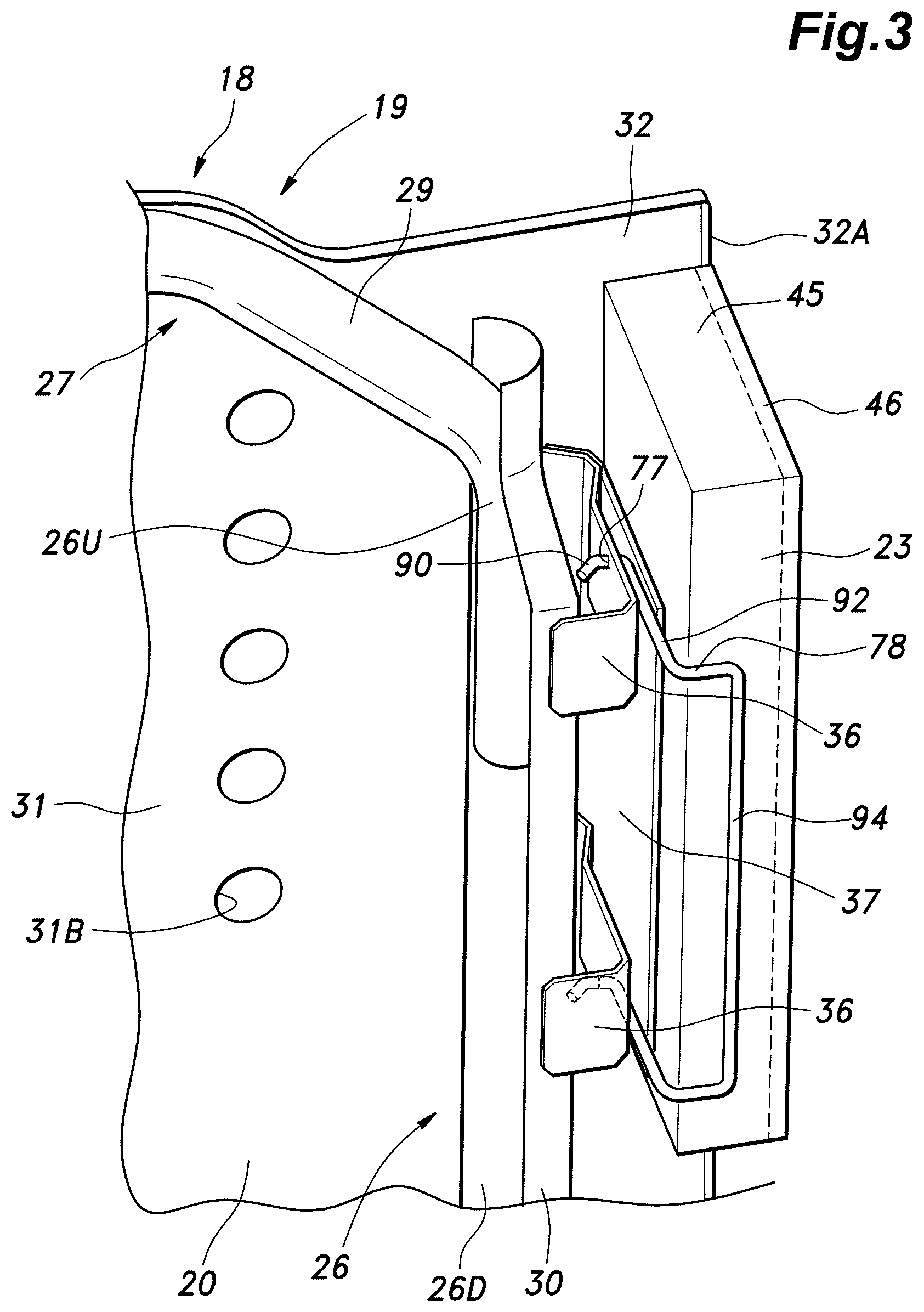 Patent US12377809 Figure 3 – Vehicle seat