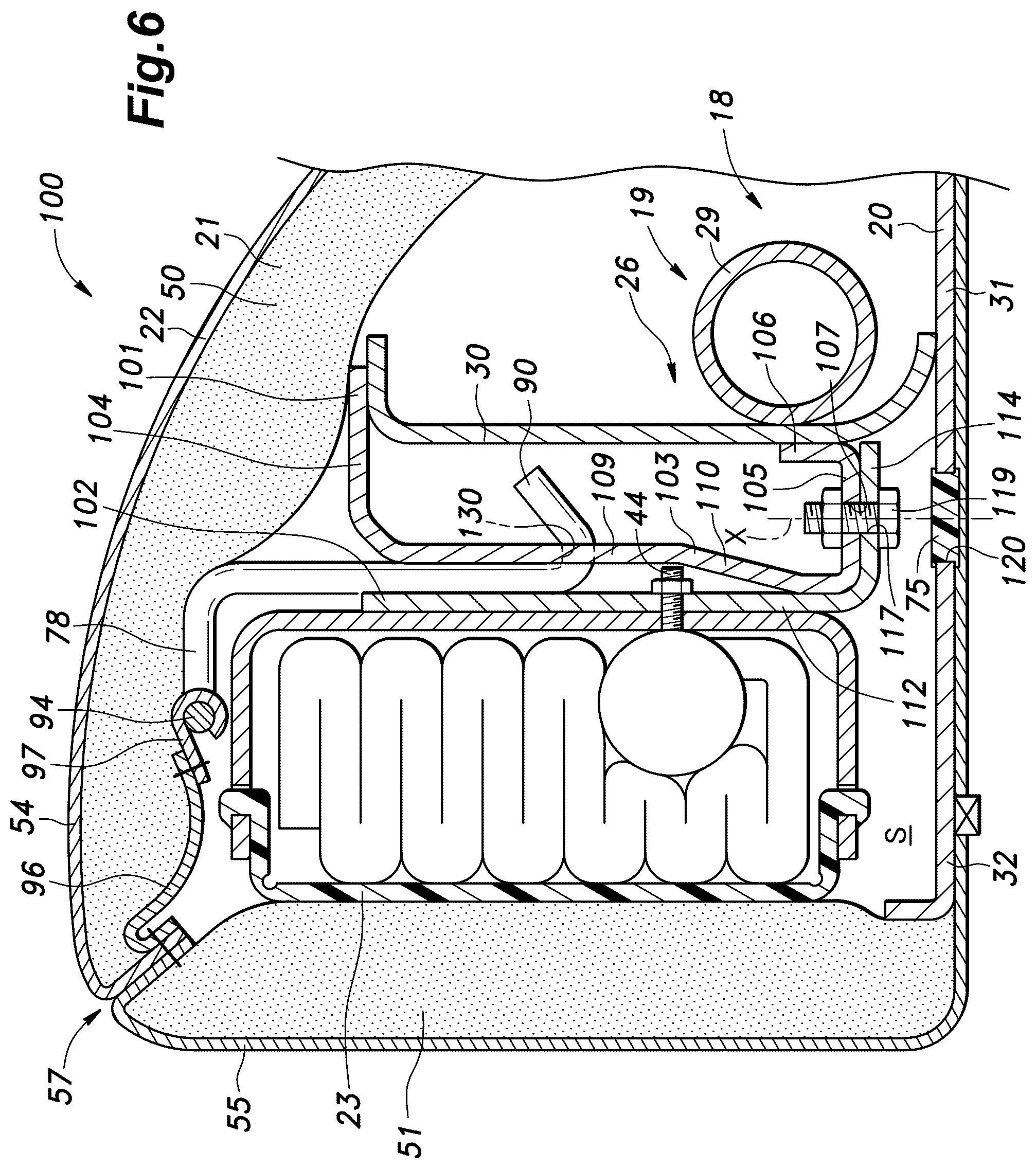 Patent US12377809 Figure 6 – Vehicle seat