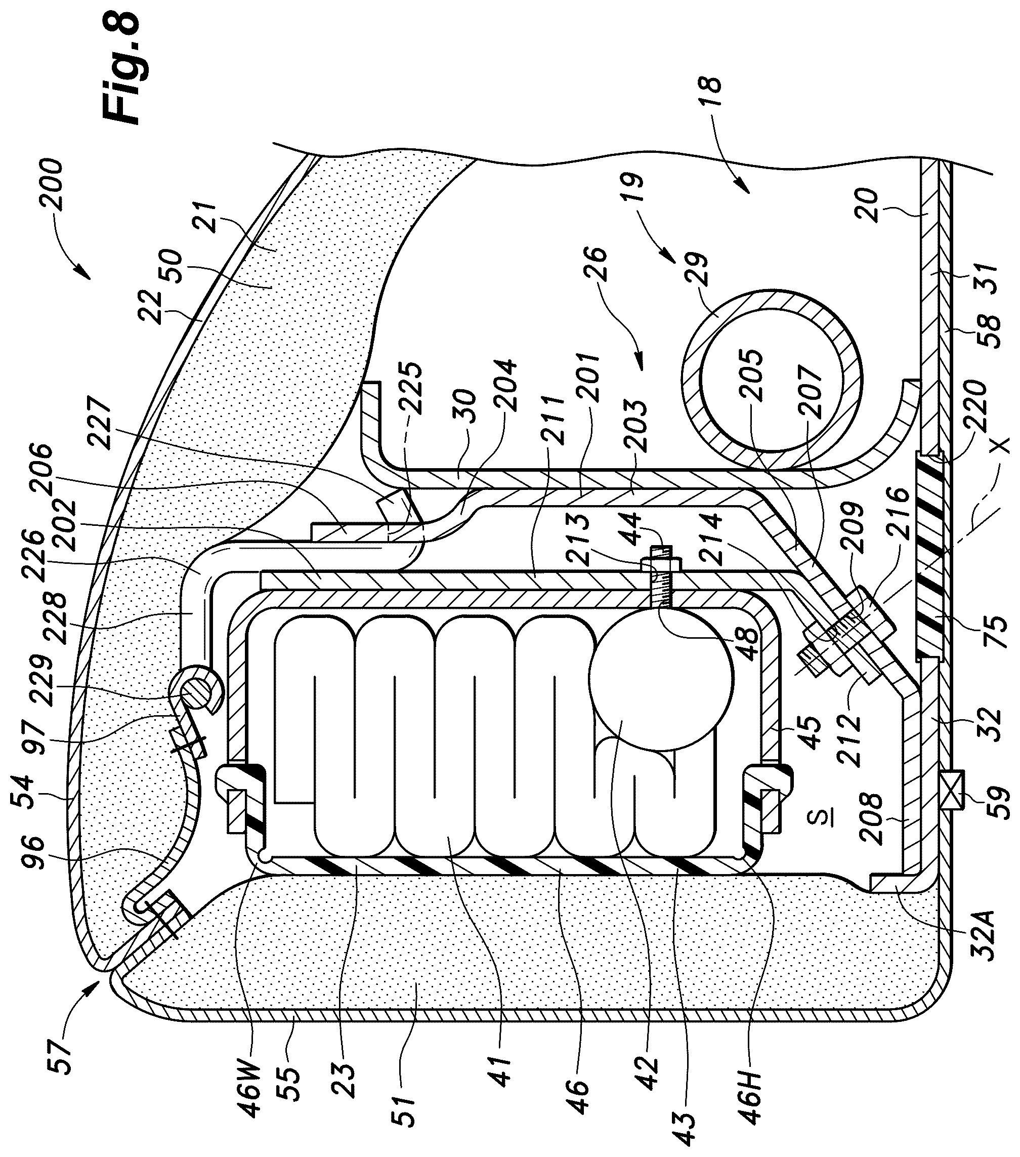 Patent US12377809 Figure 8 – Vehicle seat