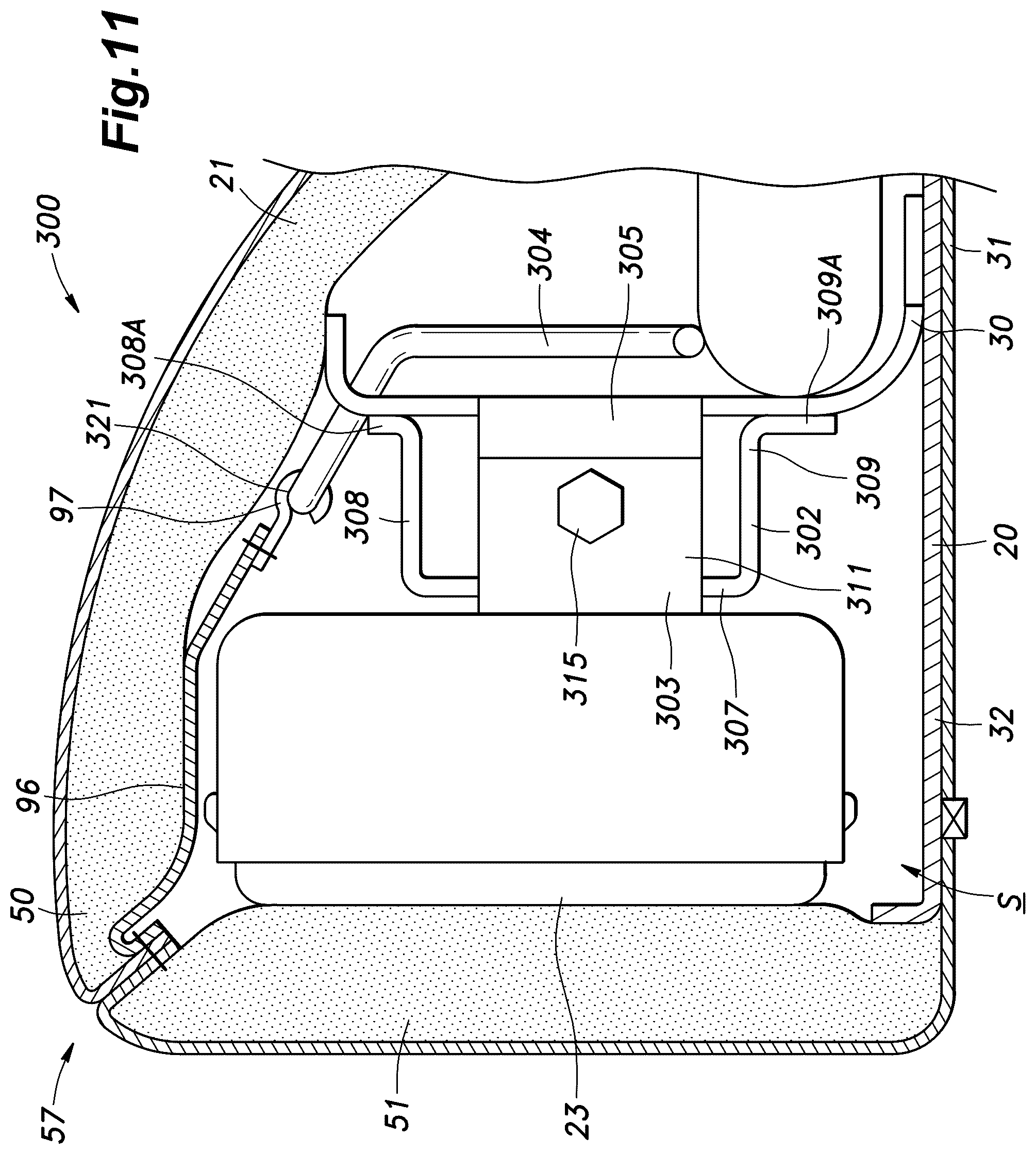 Patent US12377809 Figure 11 – Vehicle seat