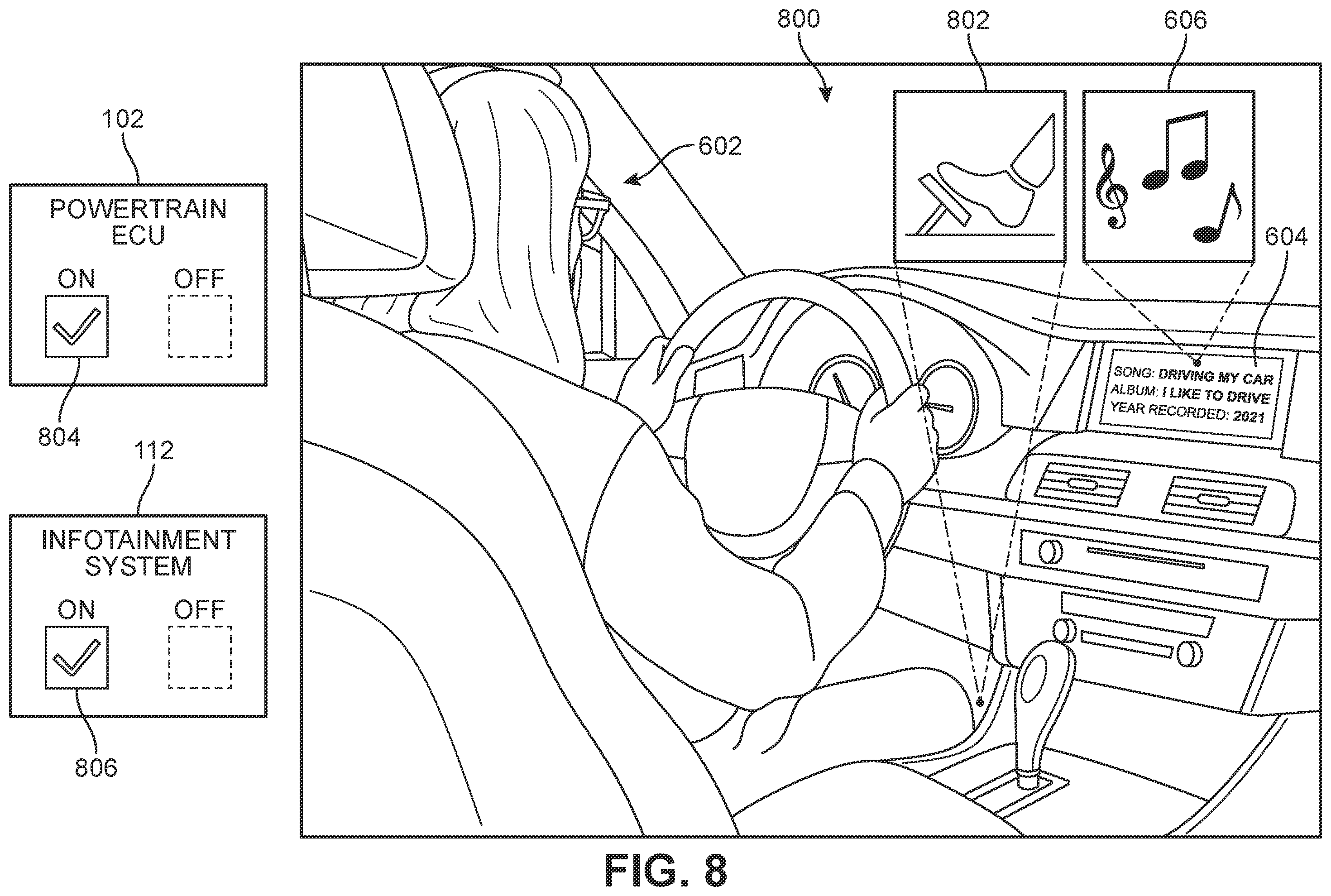 Patent US12377811 Figure 8 – Keyless dual power system control for electric motor vehicles