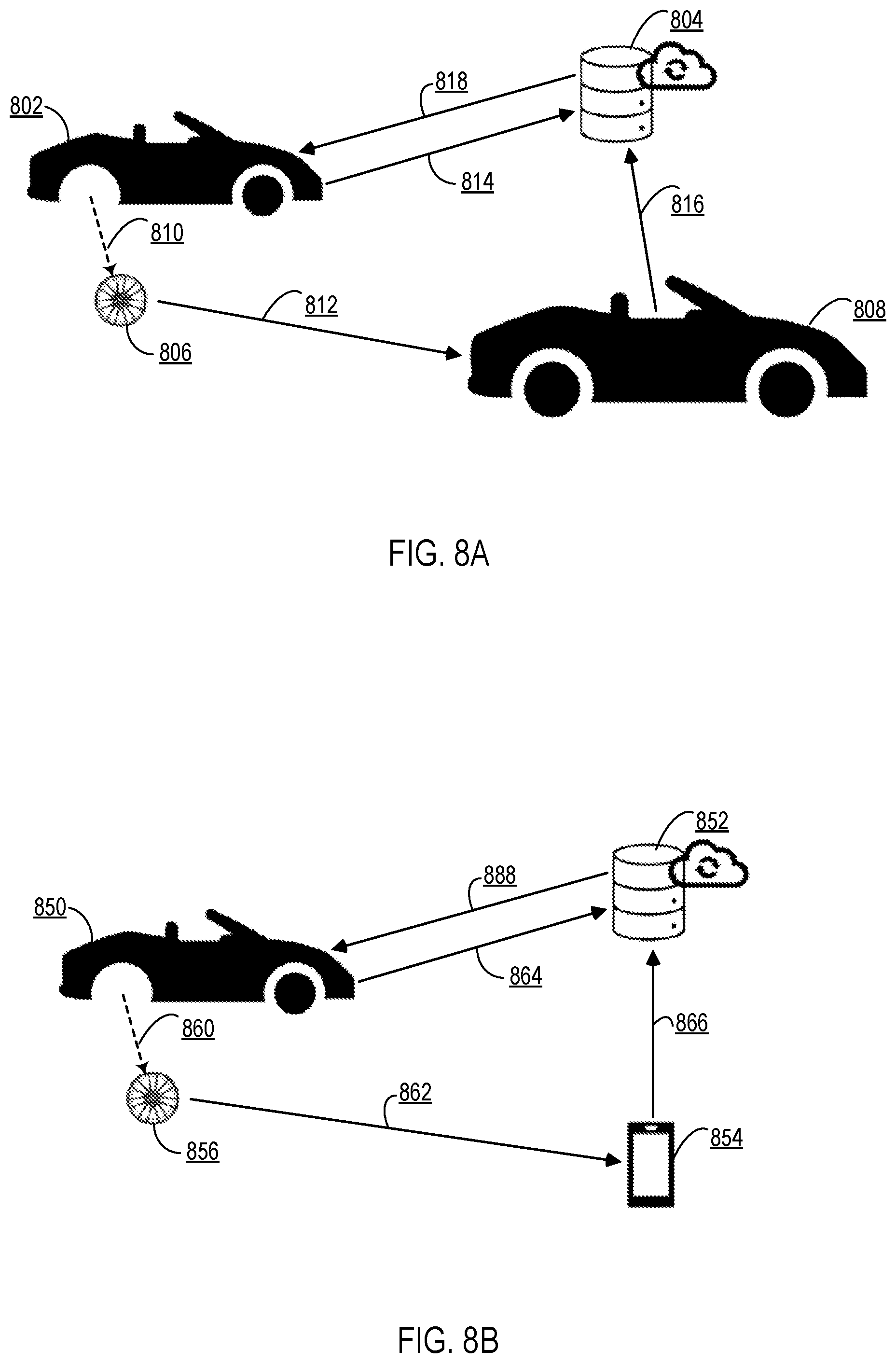 Patent US12377812 Figure 8 – Wheel theft detection and notification using a tire pressure monitoring system