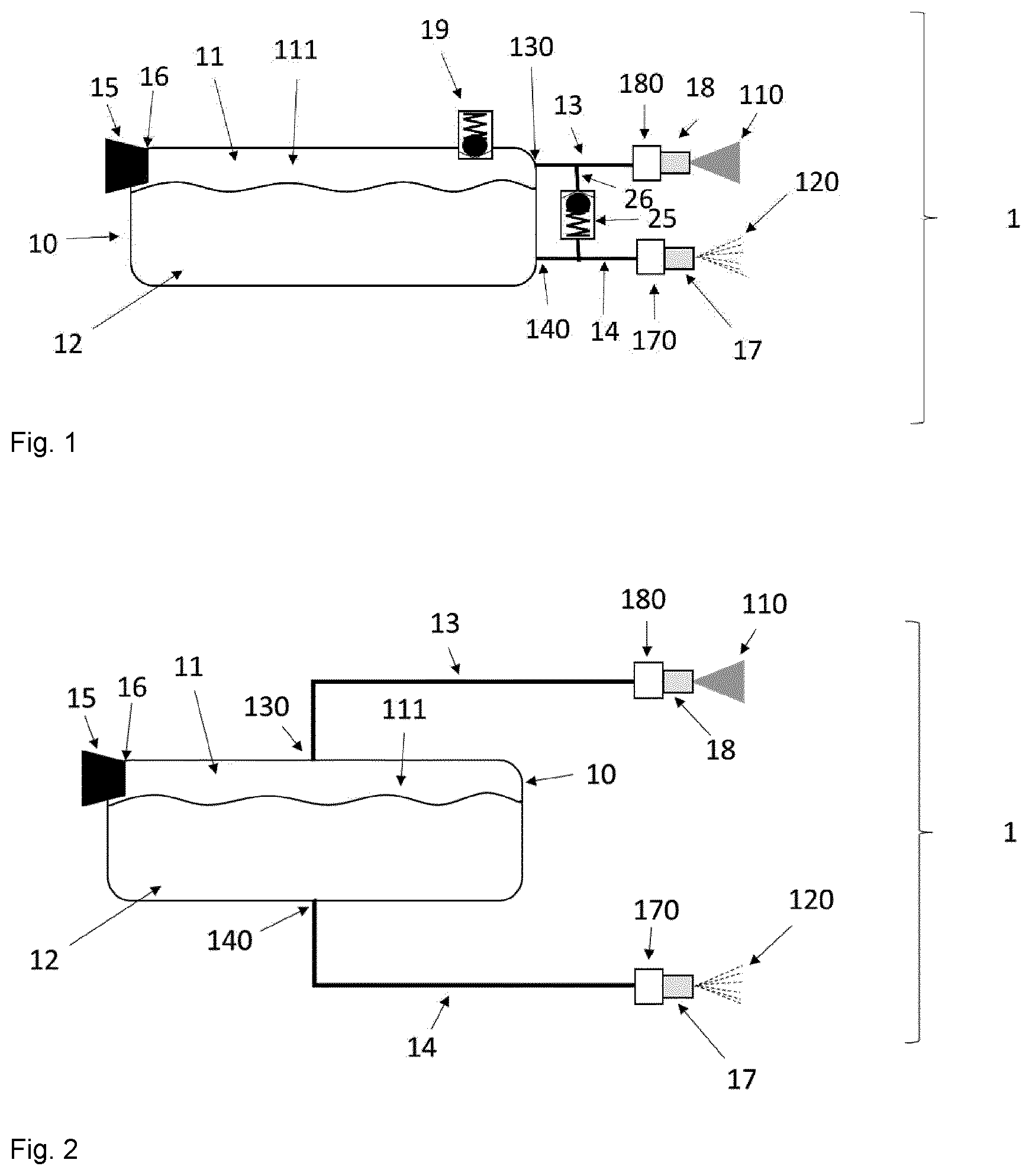 Patent US12377818 Figure 1 – Cleaning device and method on board of a vehicle