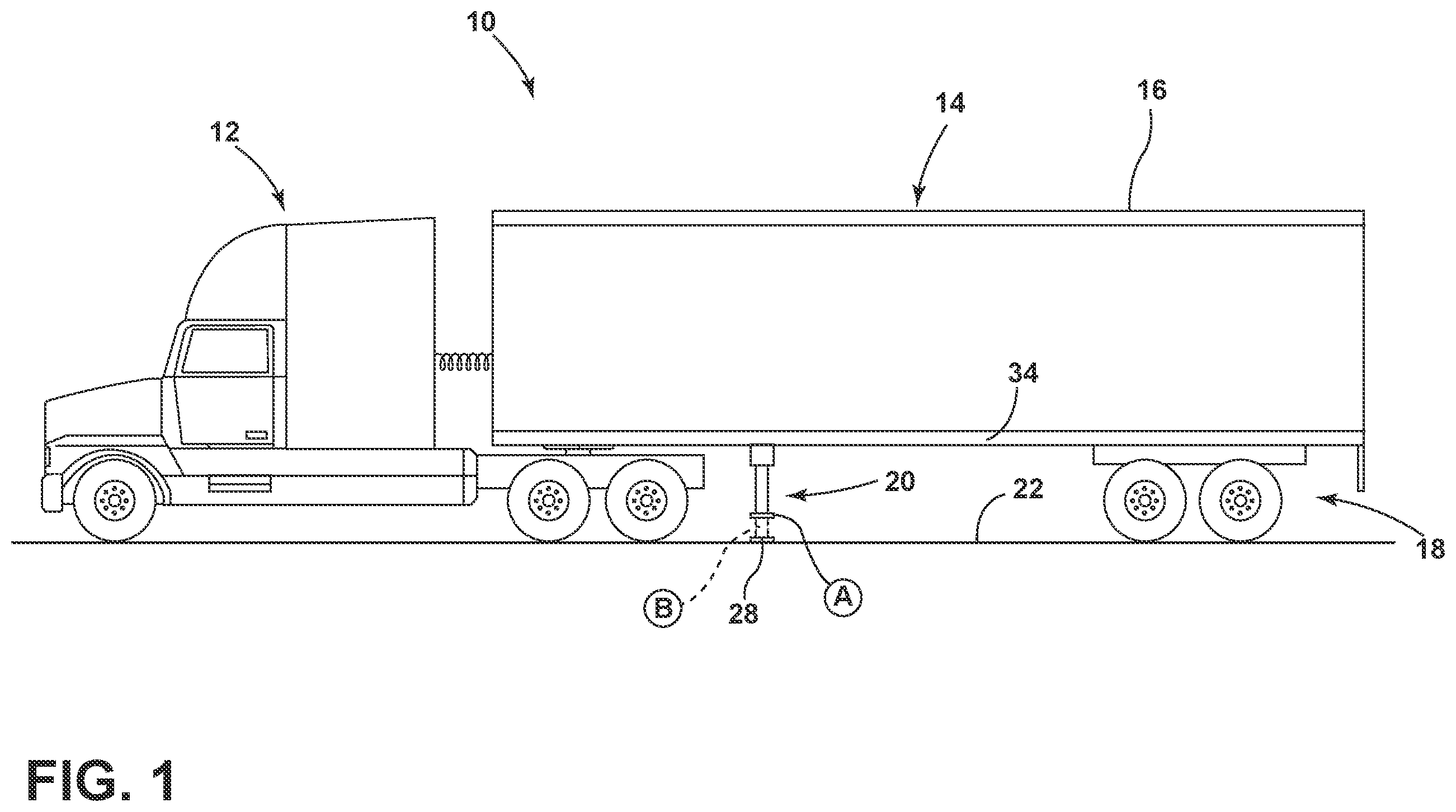 Patent US12377819 Figure 1 – Landing gear assembly