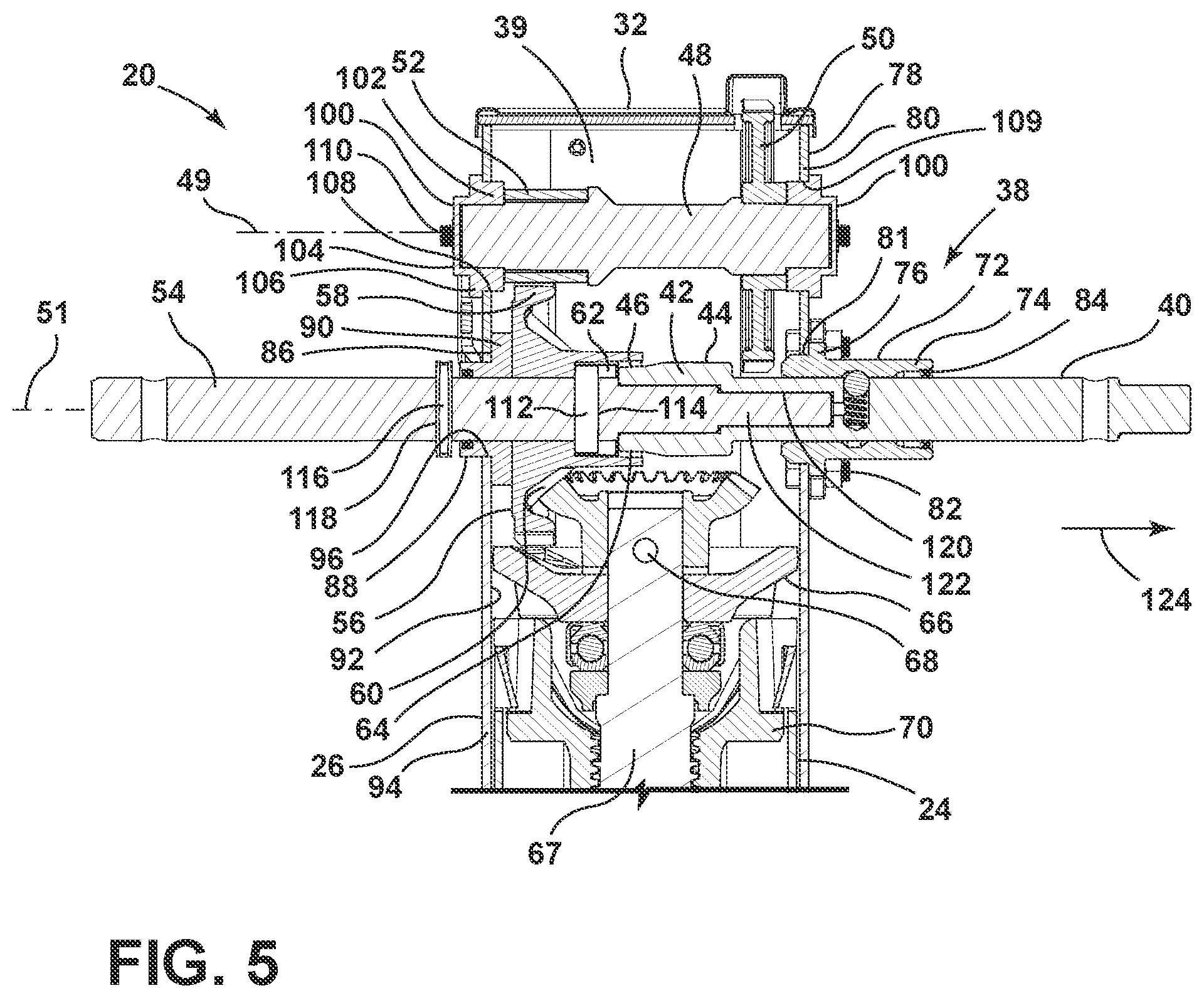 Patent US12377819 Figure 5 – Landing gear assembly