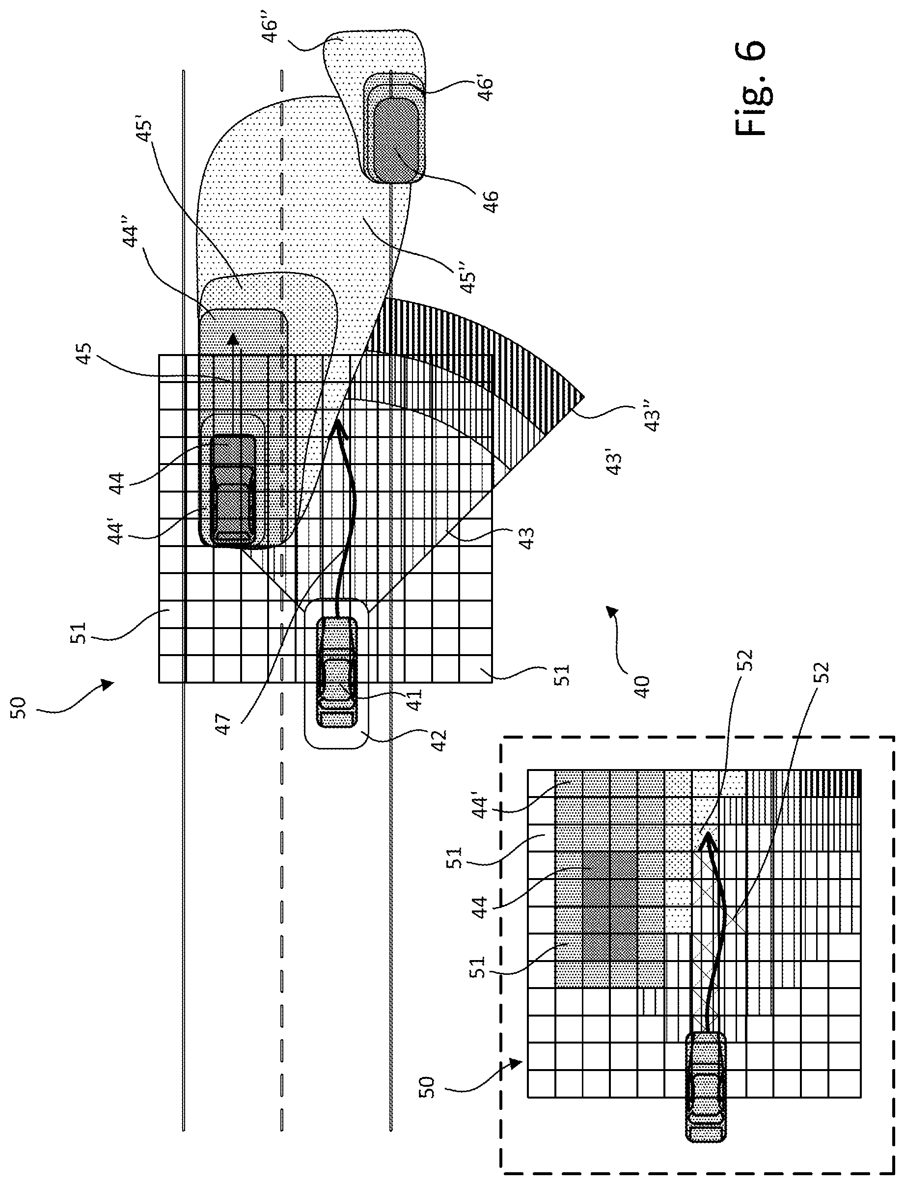 Patent US12377837 Figure 6 – Path planning in autonomous driving environments