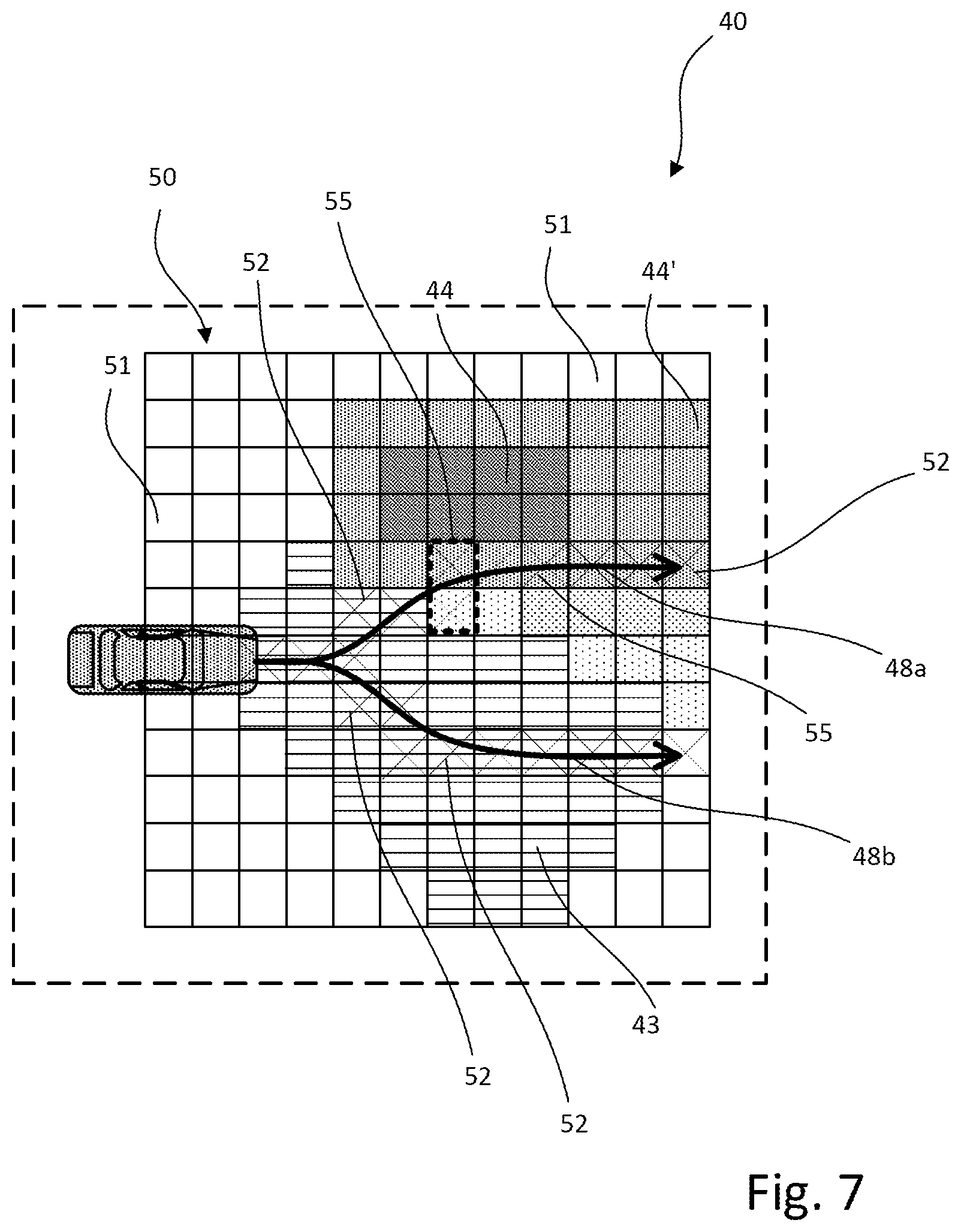 Patent US12377837 Figure 7 – Path planning in autonomous driving environments