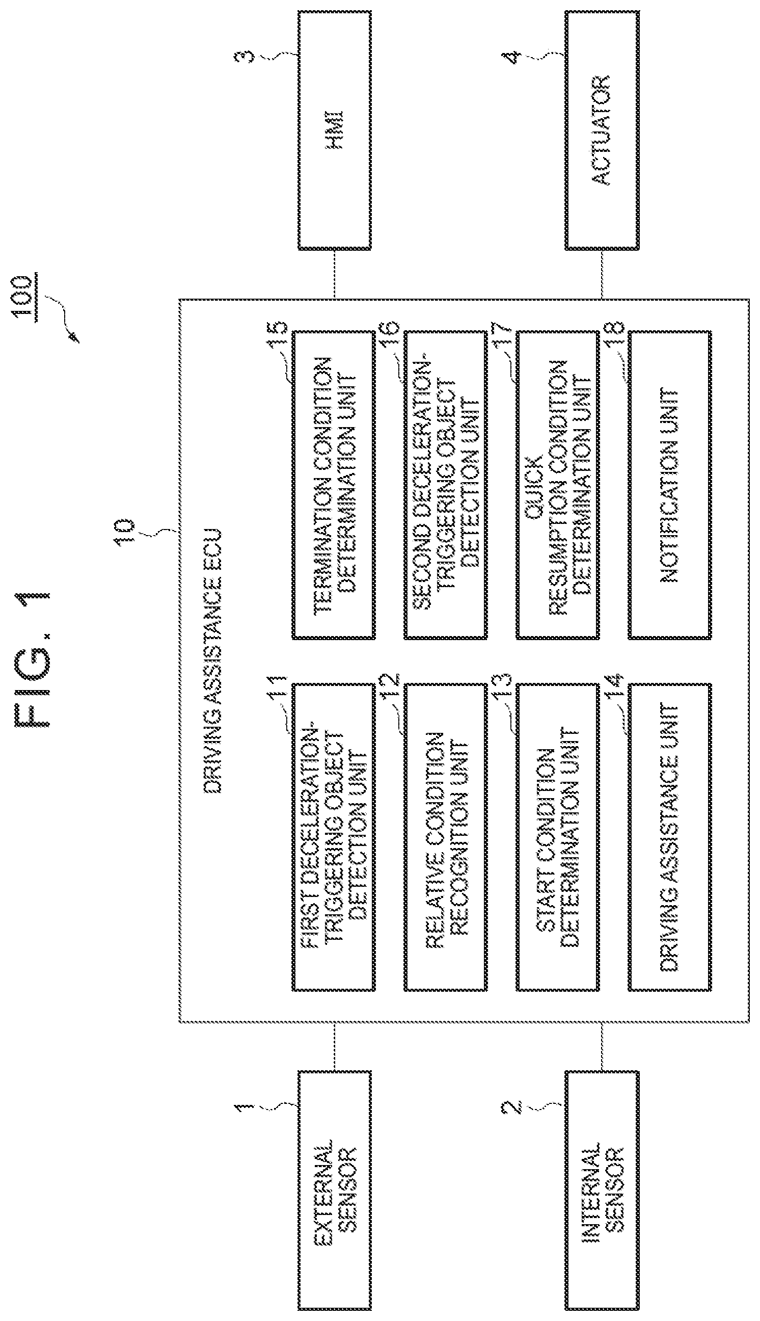 Patent US12377839 Figure 1 – Driving assistance apparatus